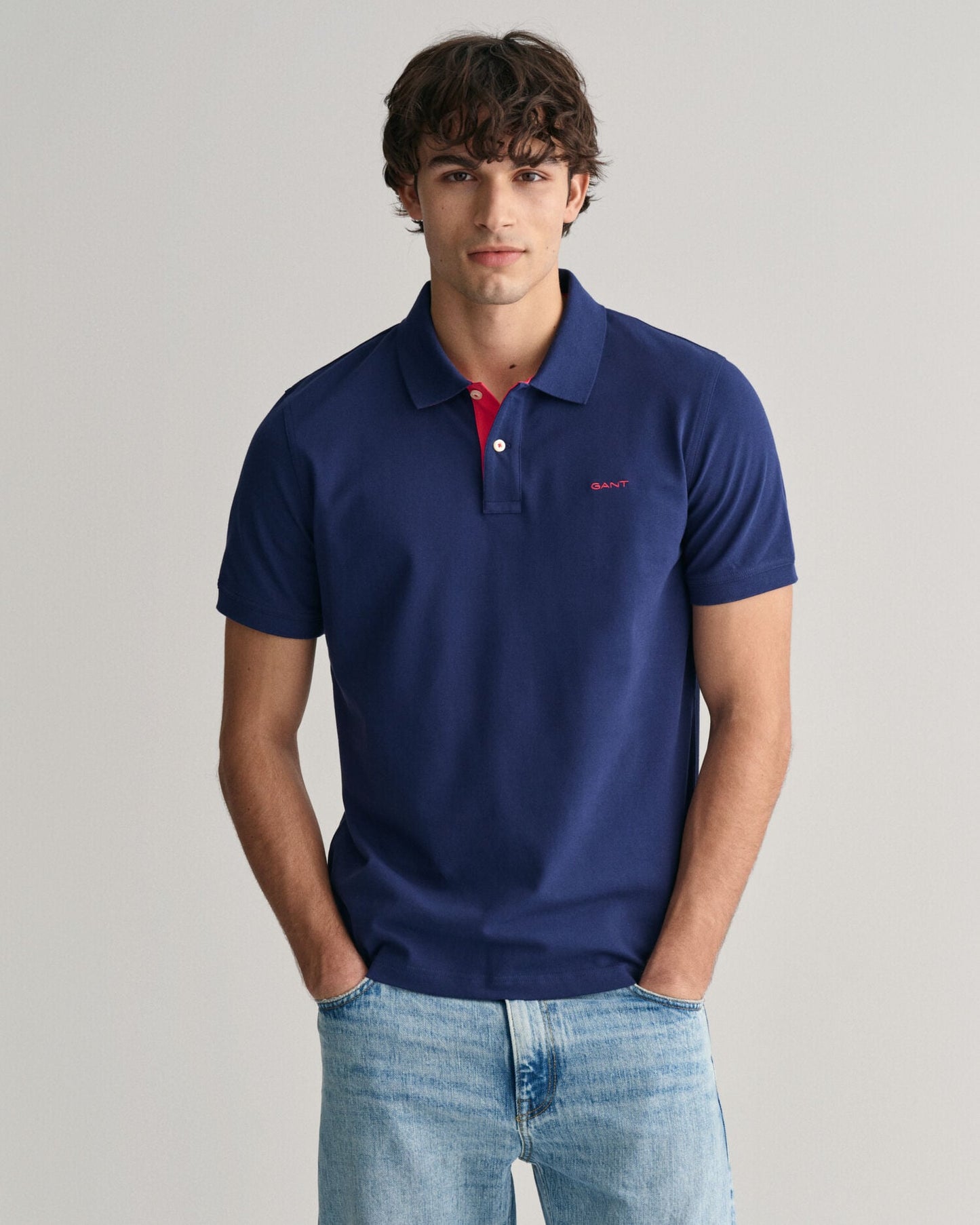 Contrast Pique Polo Shirt