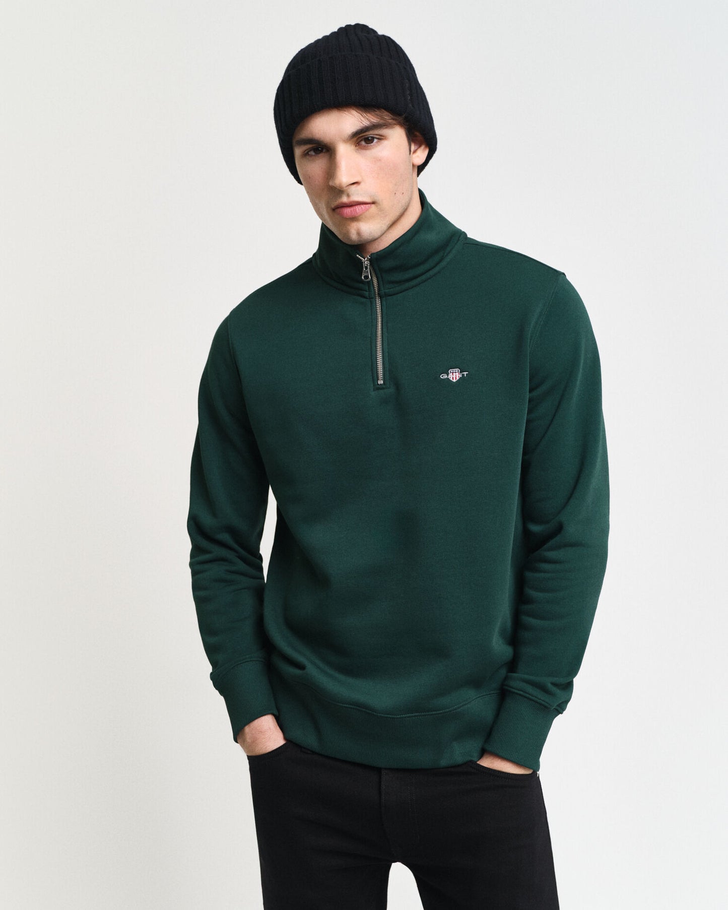 Shield-Halbreißverschluss-Sweatshirt