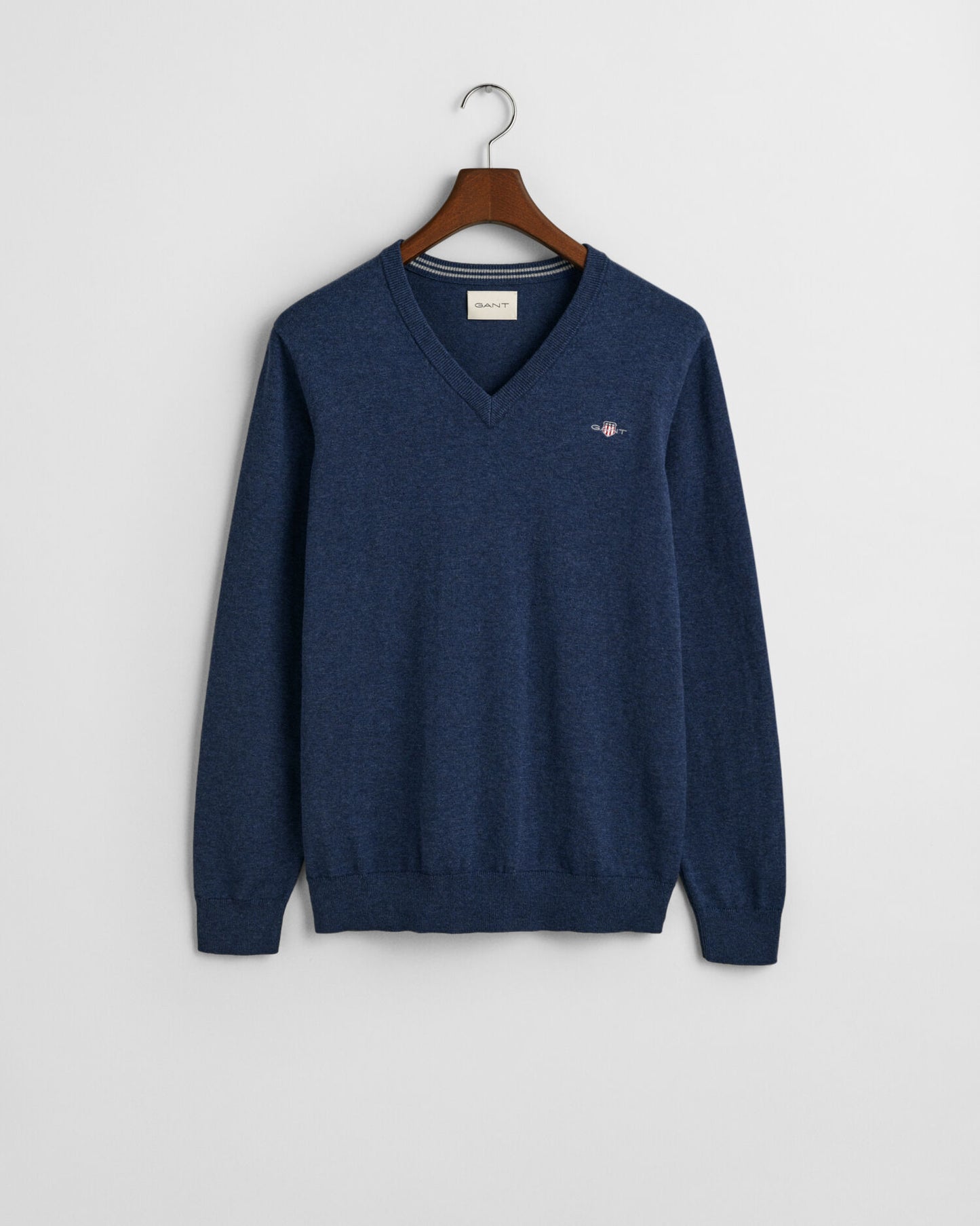 Klassischer Baumwoll-V-Pullover
