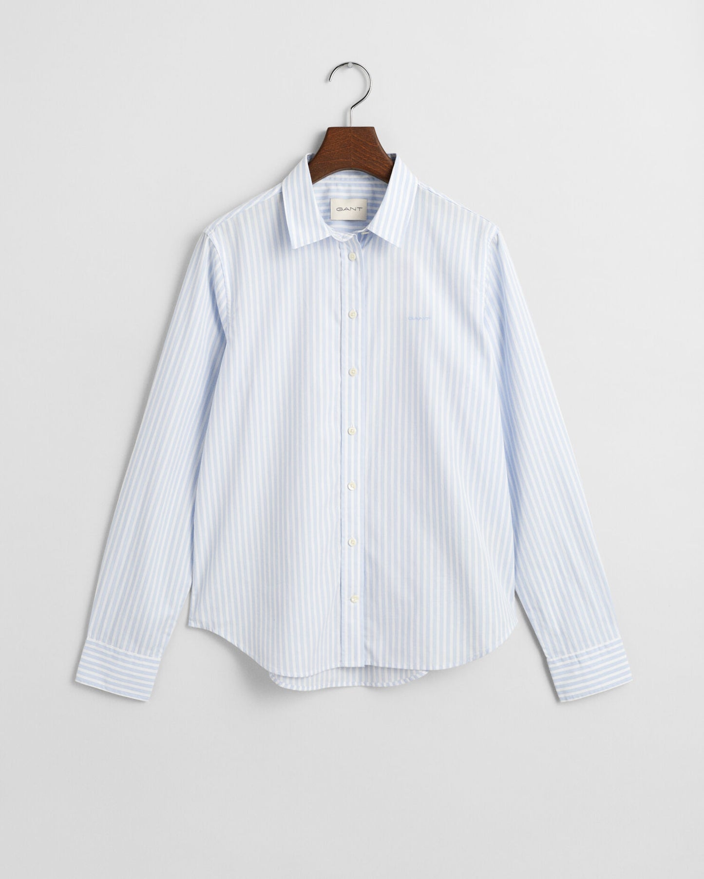 Chemise Popeline Rayée Classique Coupe Droite