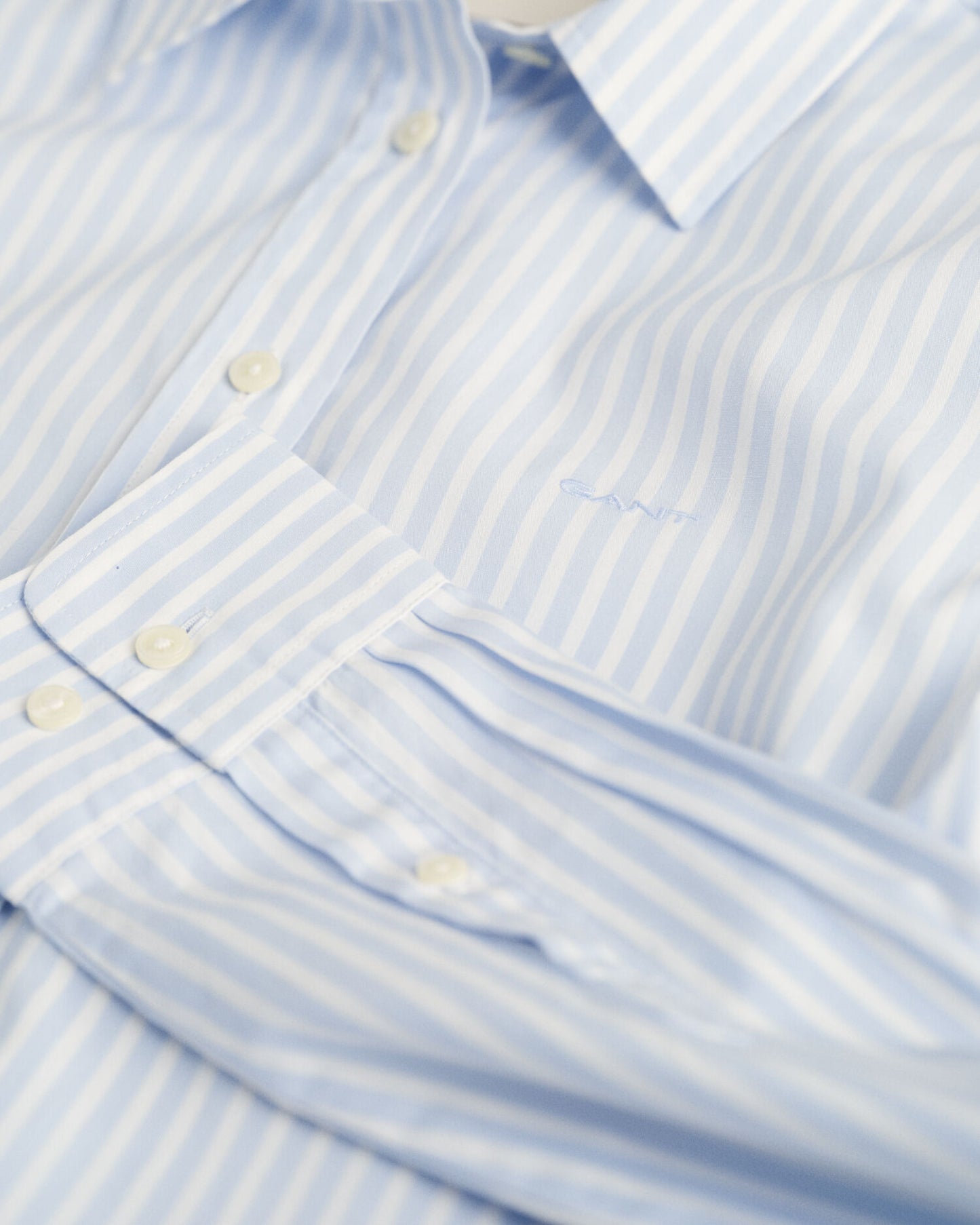 Chemise Popeline Rayée Classique Coupe Droite