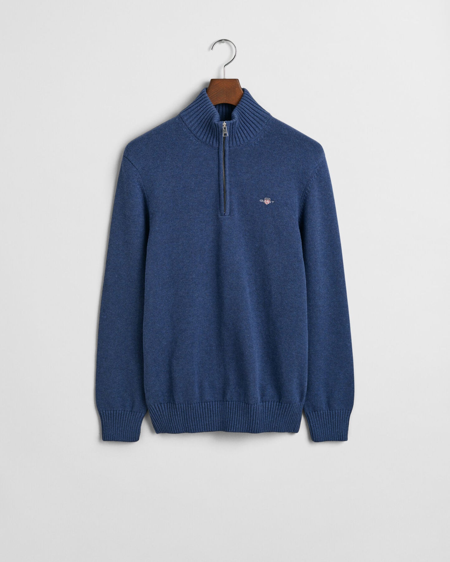 Lässiger Baumwoll-Half-Zip-Pullover