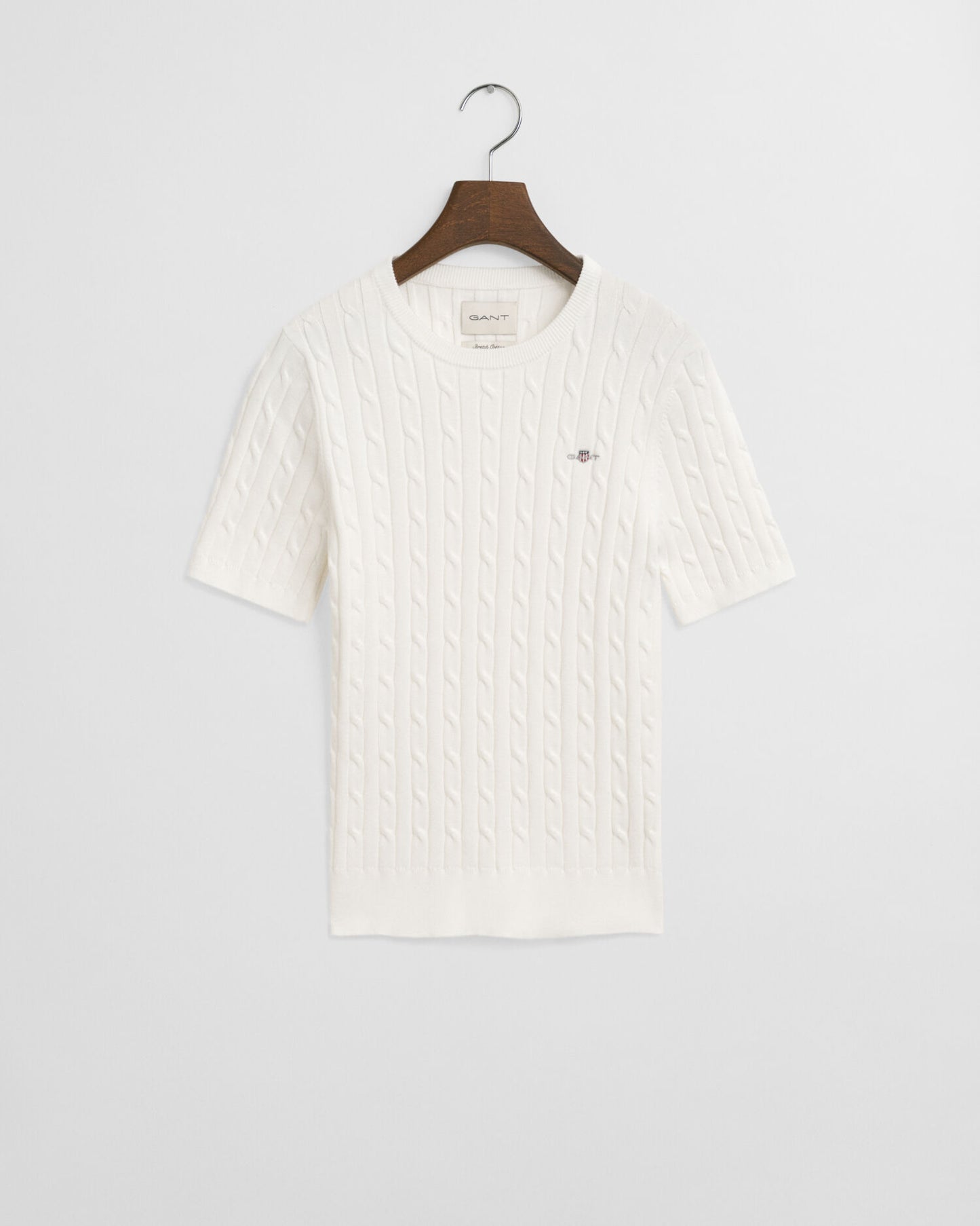 Pull en coton extensible à maille torsadée