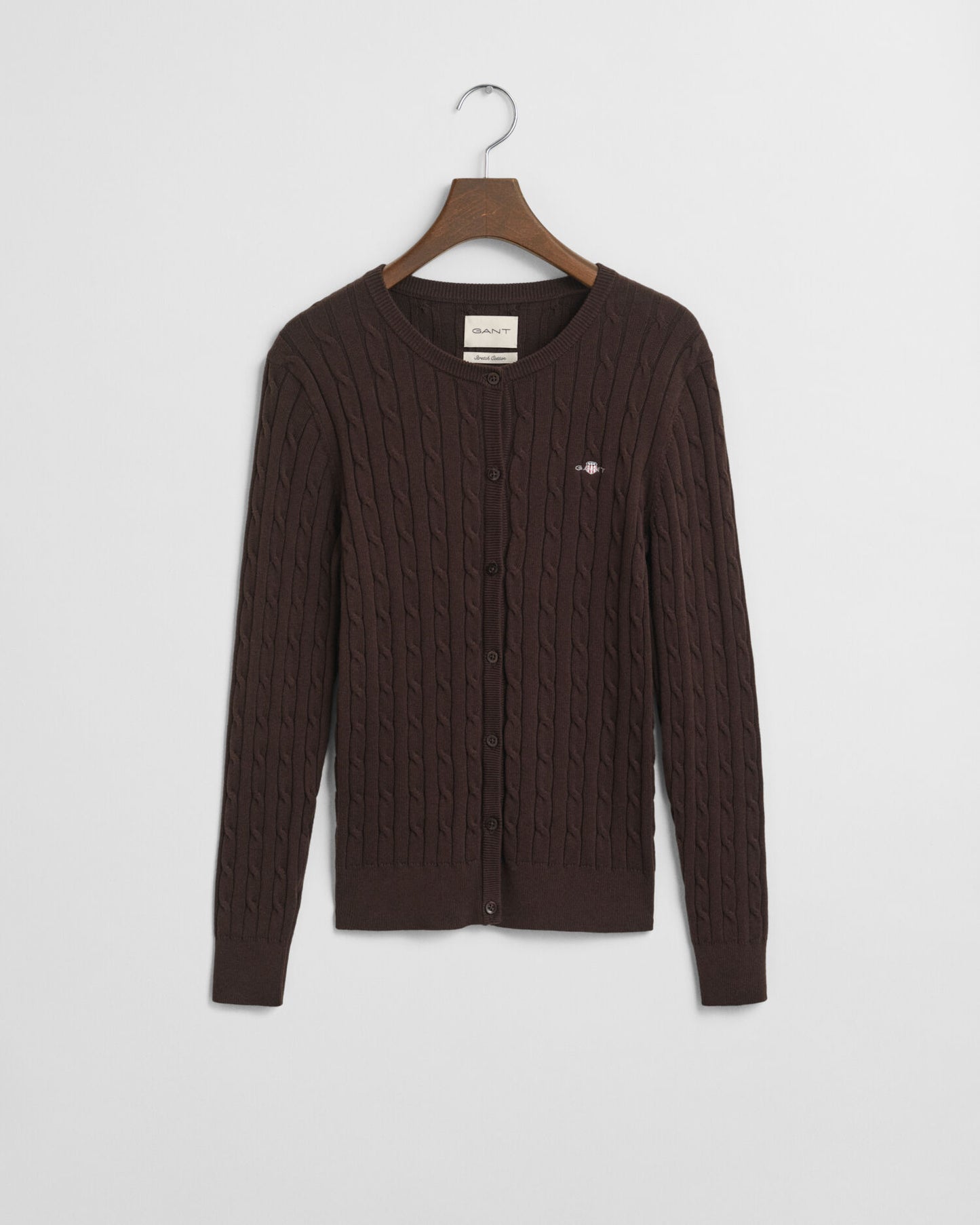 Cardigan en maille torsadée de coton stretch