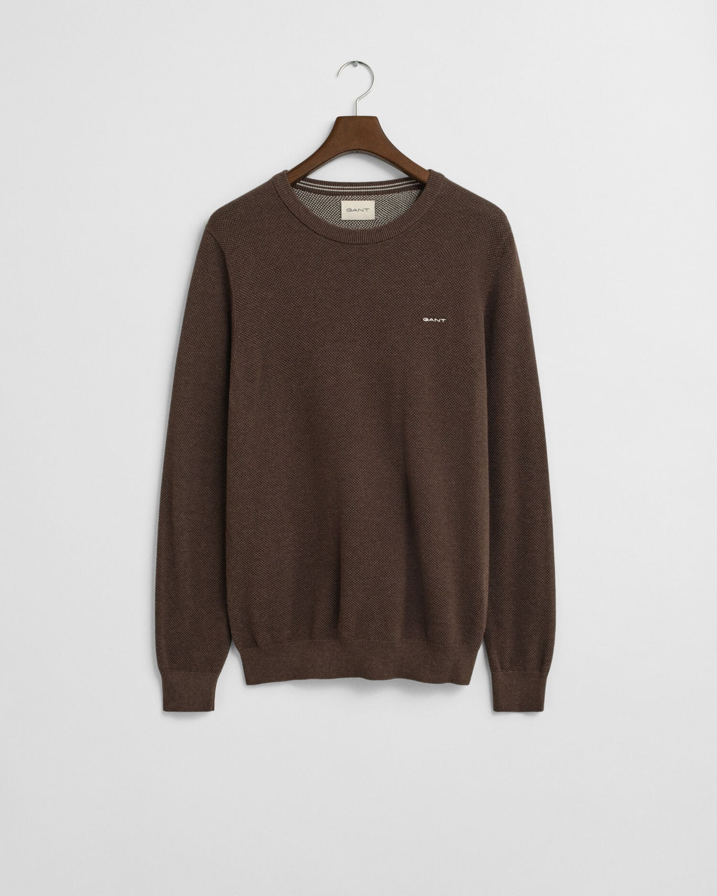 Pull ras du cou en piqué de coton