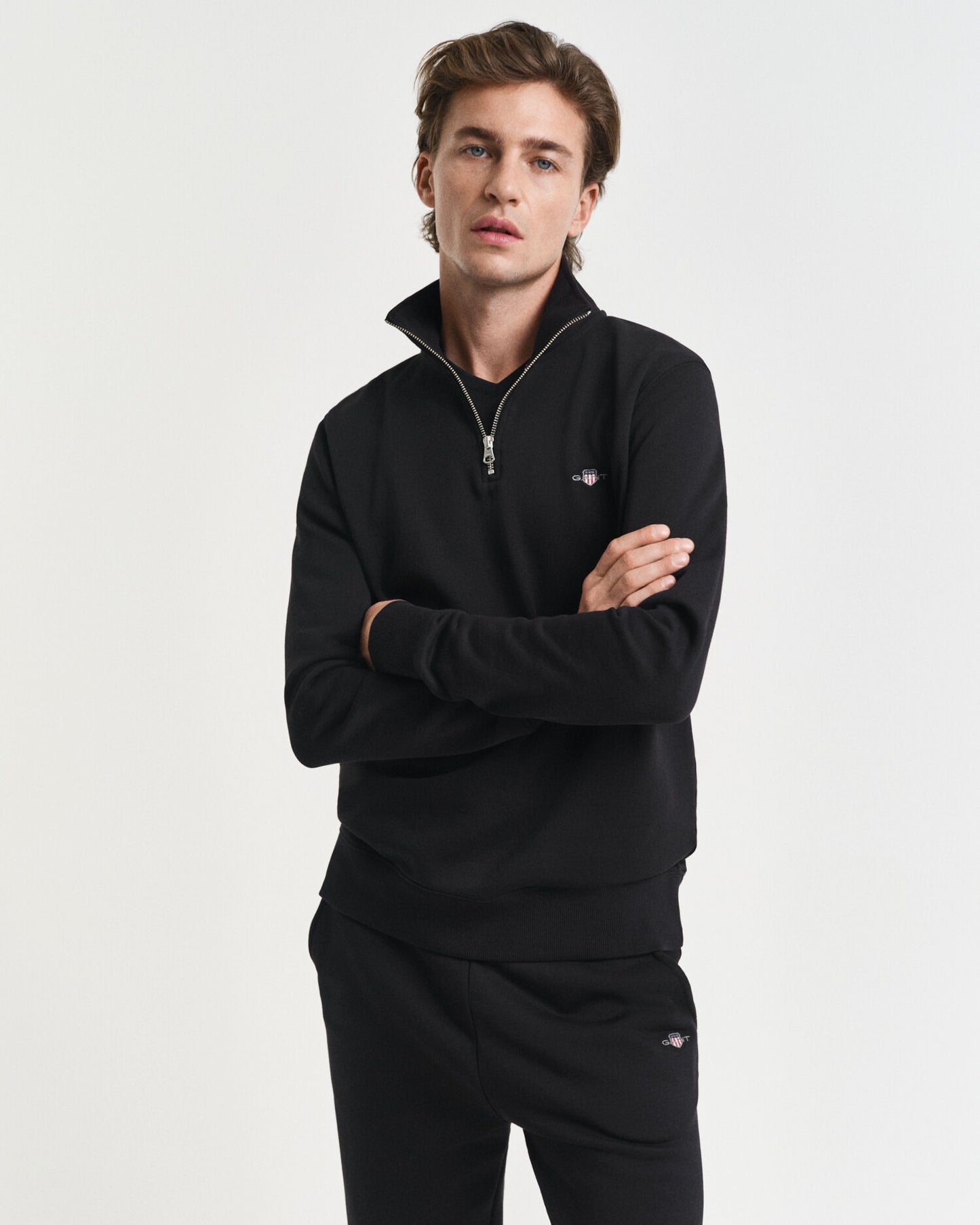 Shield-Halbreißverschluss-Sweatshirt