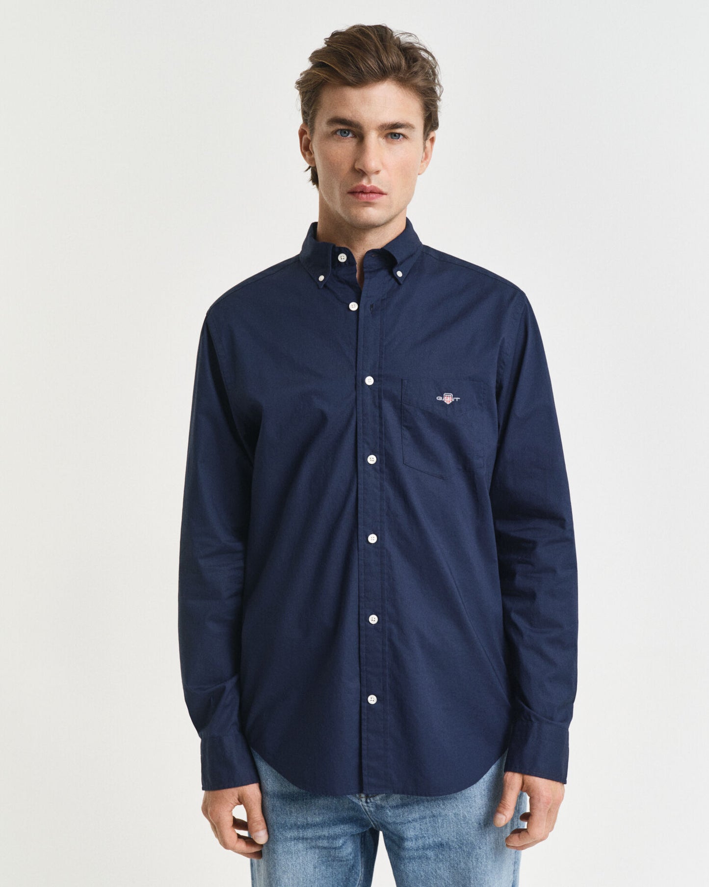 Chemise classique popeline coupe droite