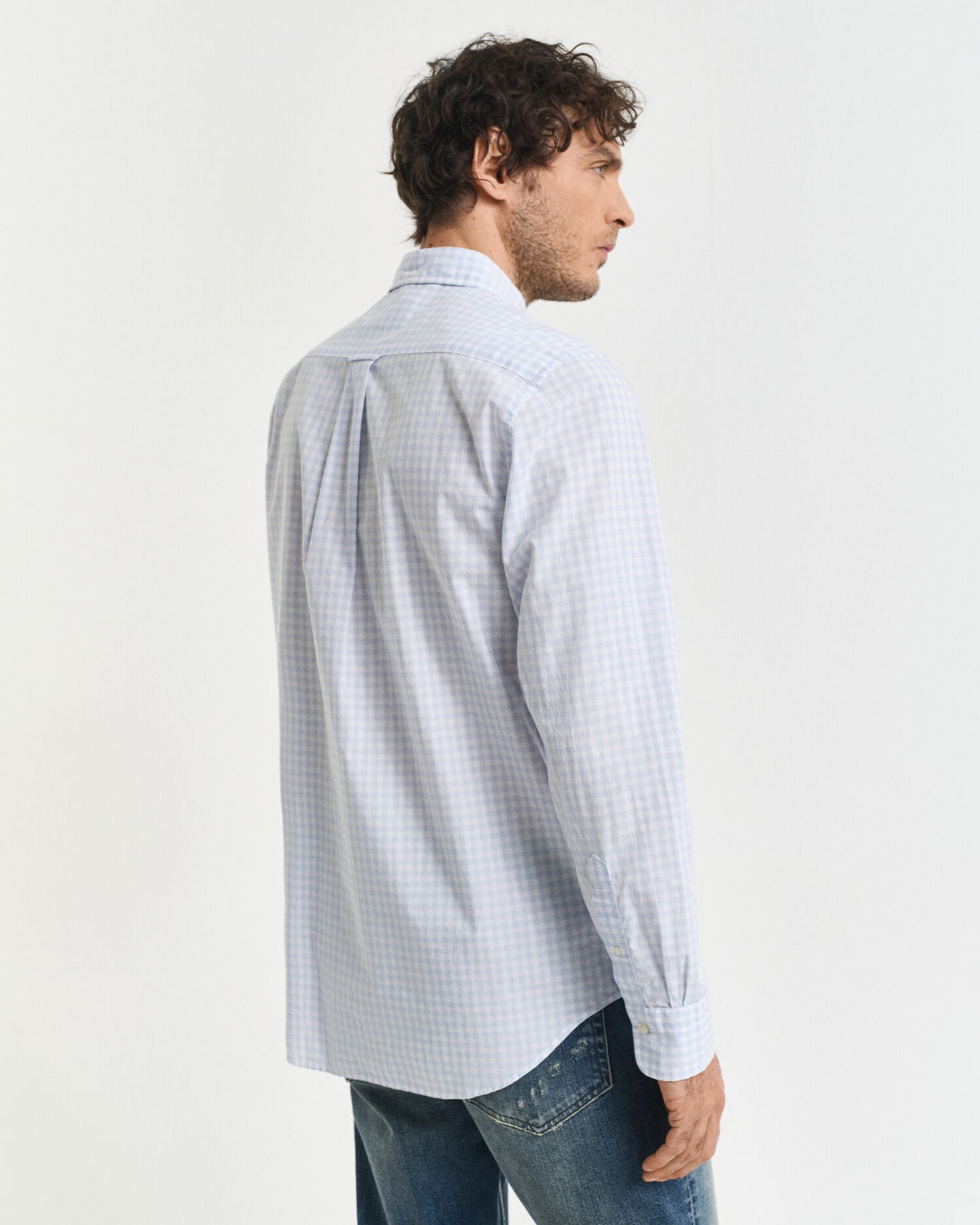 Regular Fit Klassisches Gingham Popeline Hemd