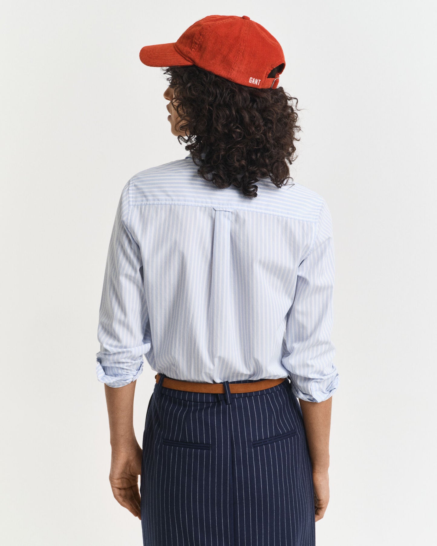Chemise Popeline Rayée Classique Coupe Droite