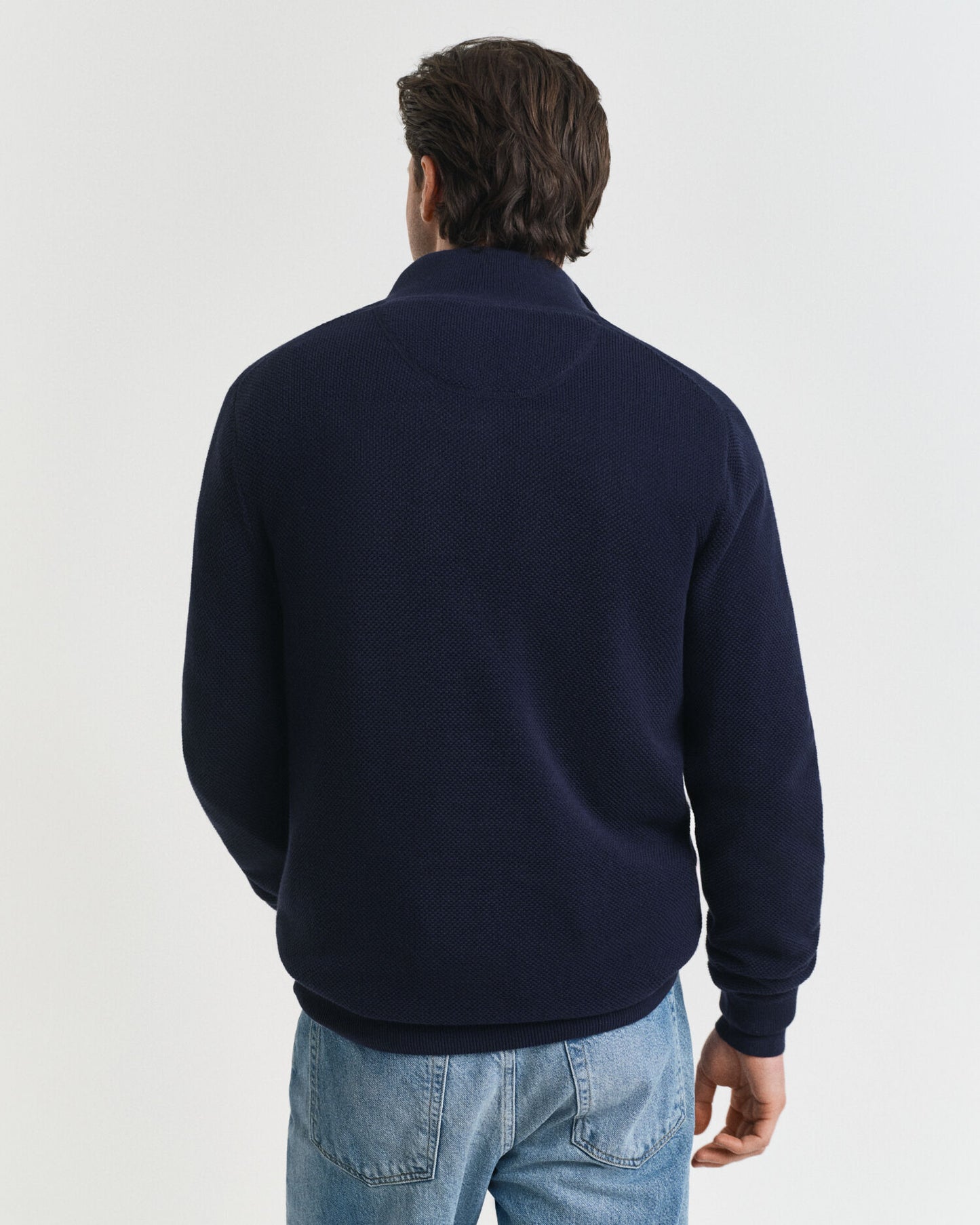 Baumwoll-Pikee-Half-Zip-Pullover