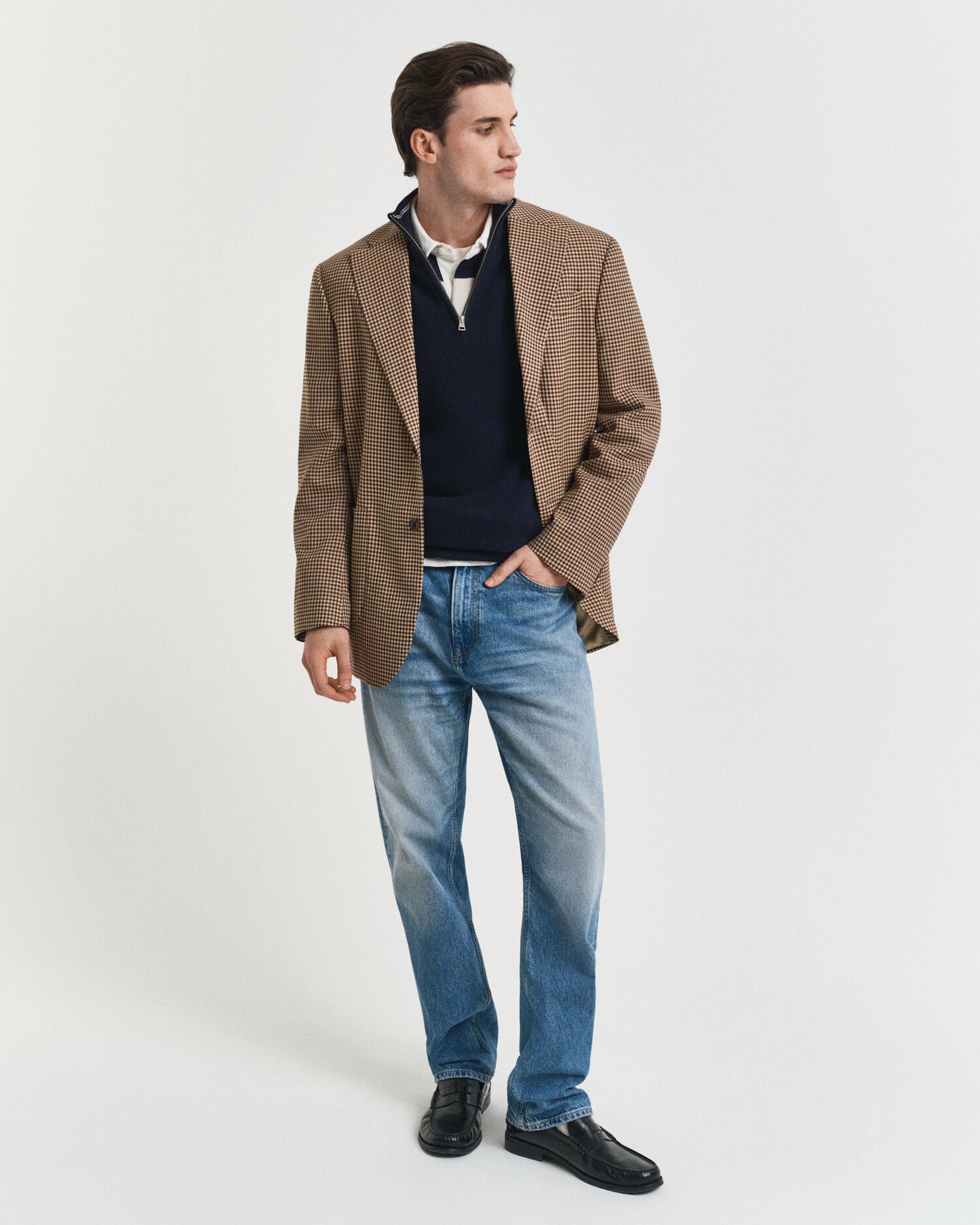 Baumwoll-Pikee-Half-Zip-Pullover