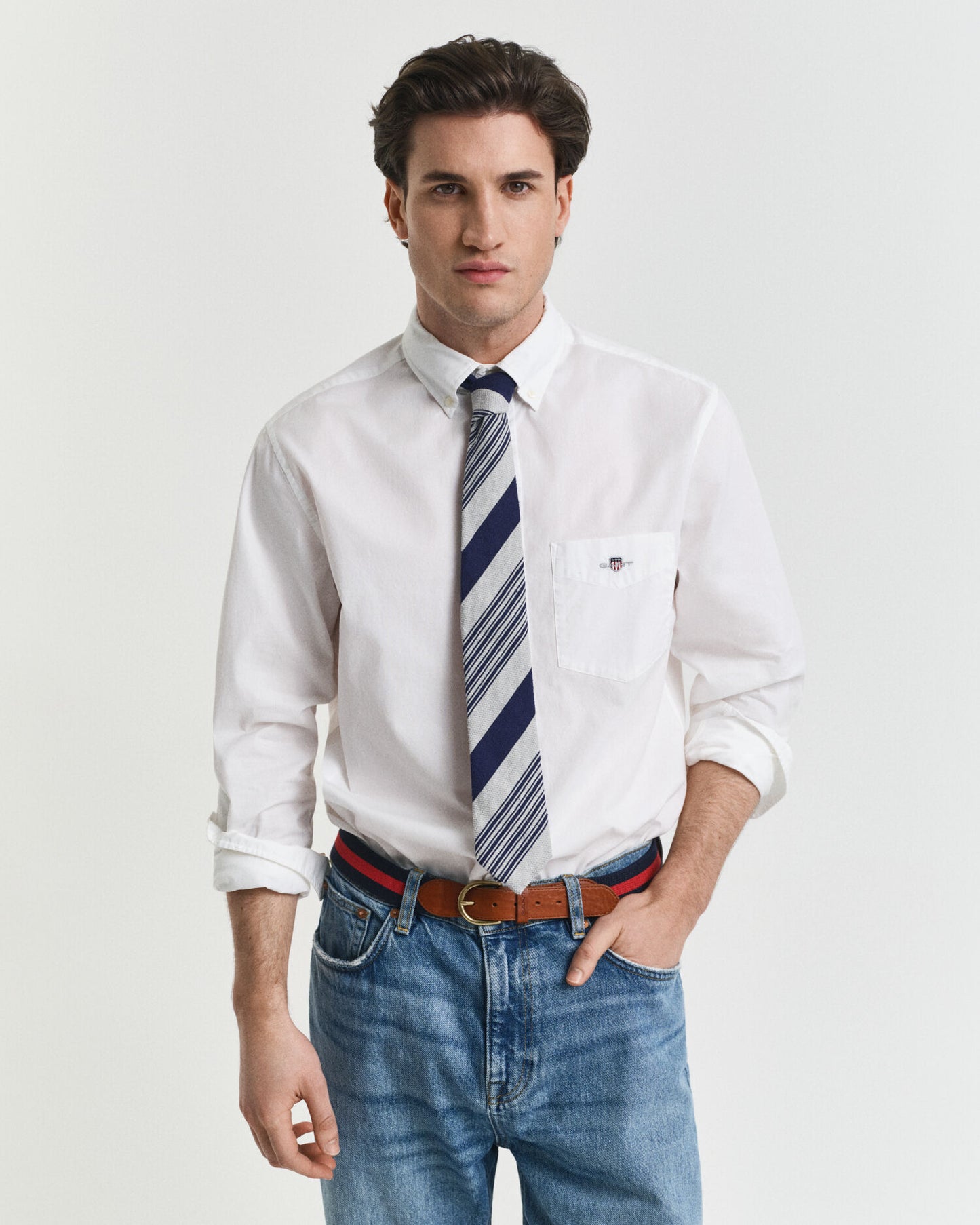 Chemise classique popeline coupe droite
