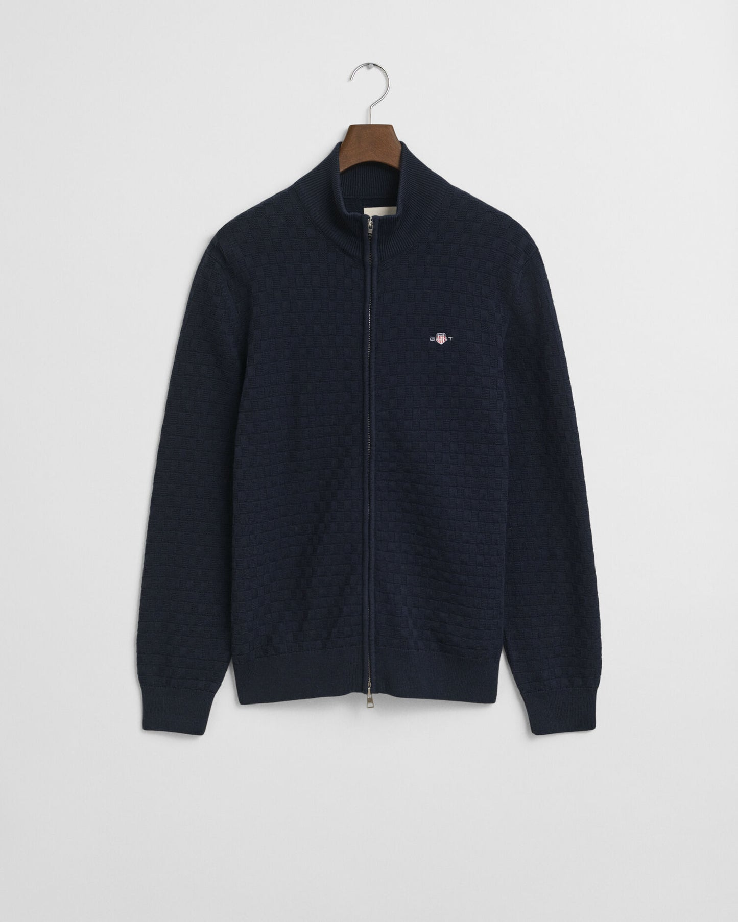 Micro Textured Zip Sweater