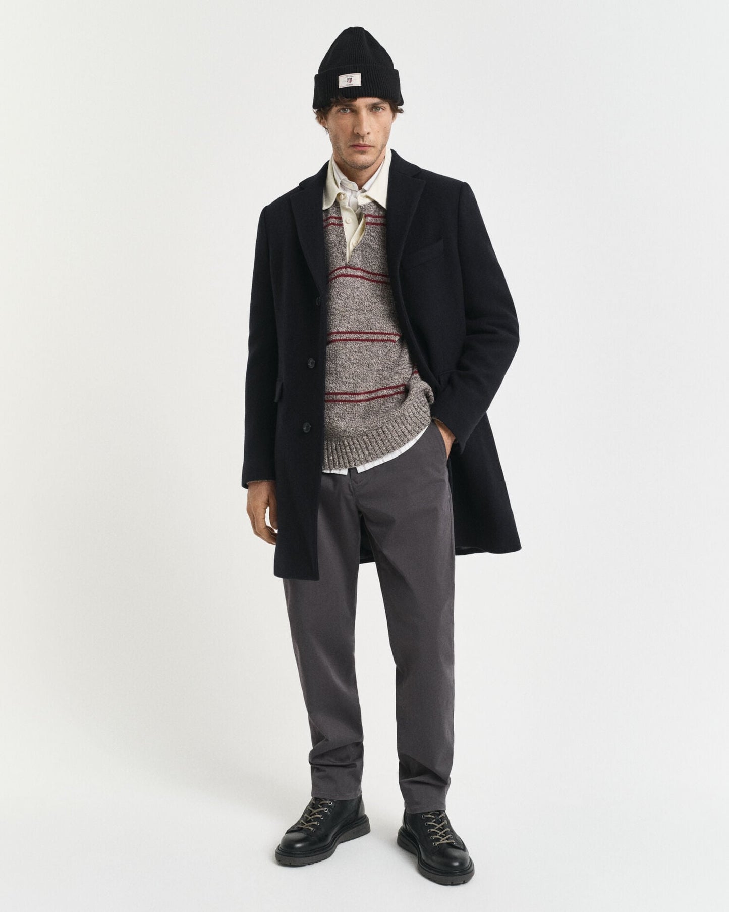 Chino en sergé coupe droite