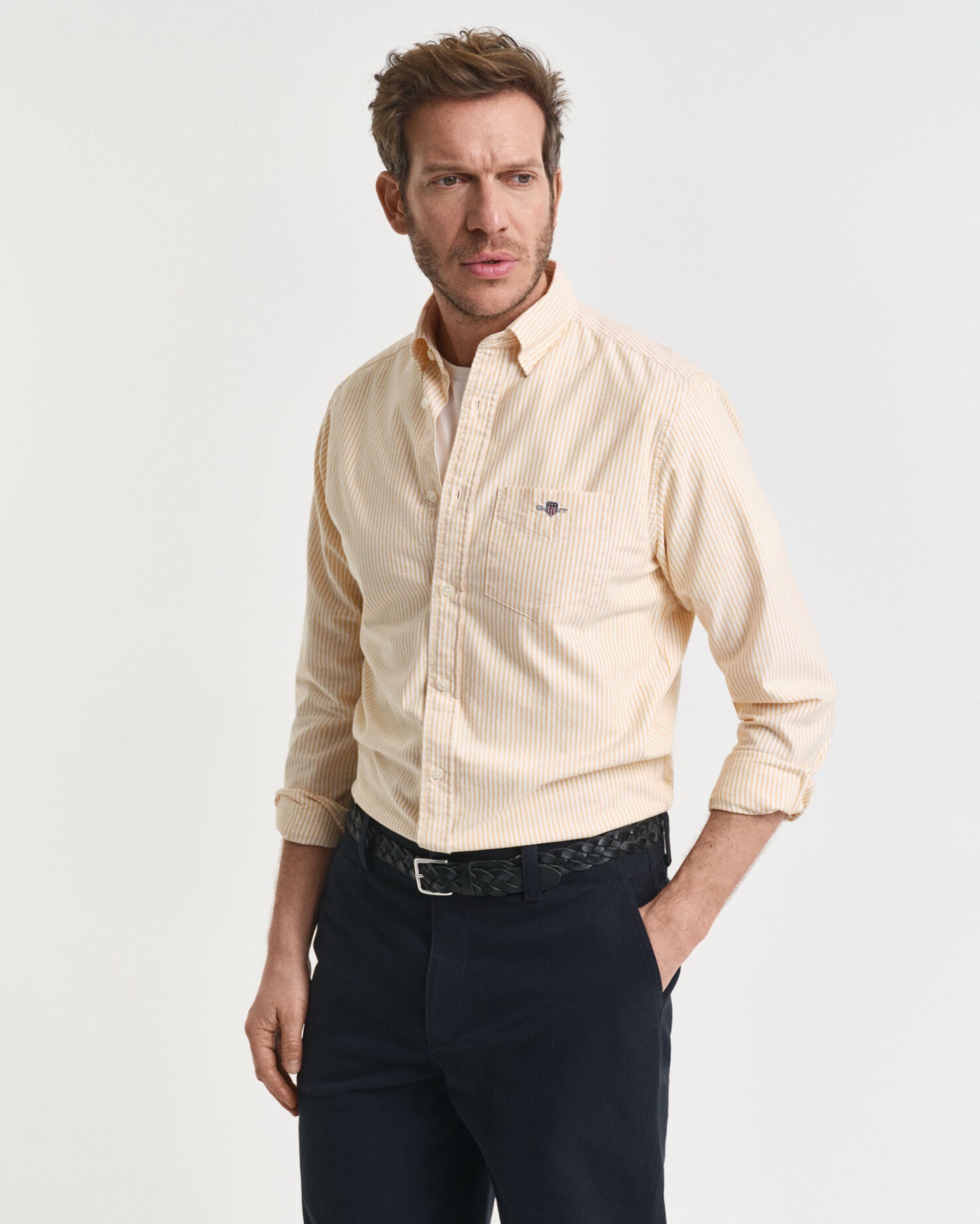 Chemise Oxford classique rayée banquier coupe regular