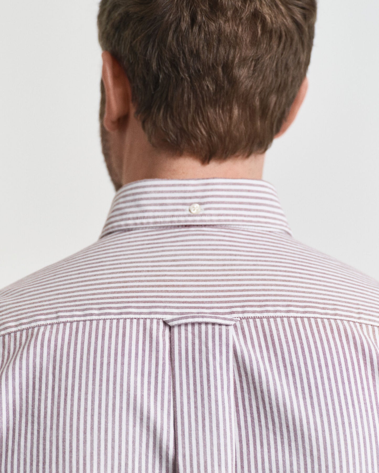 Chemise Oxford classique à rayures banquier coupe droite