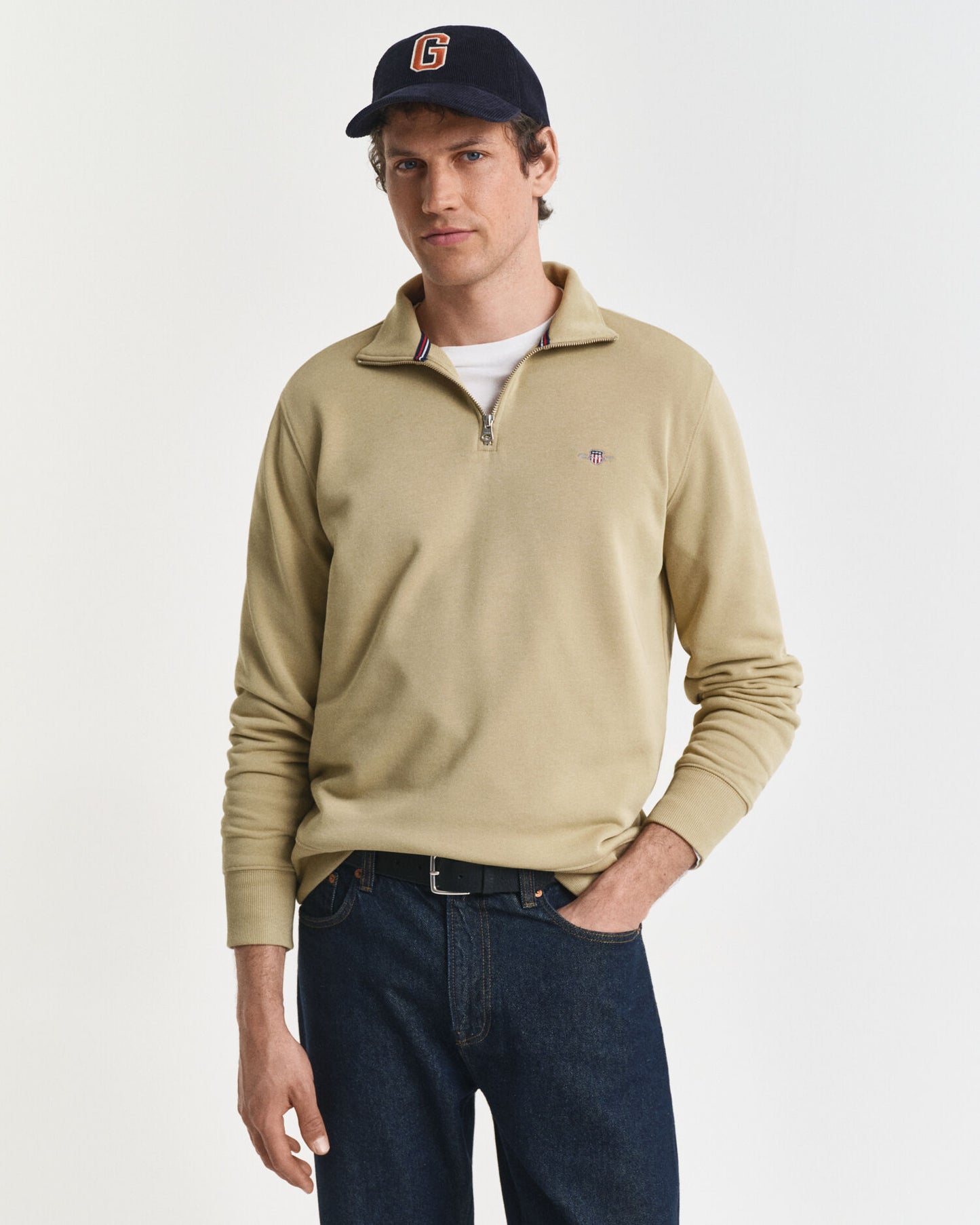 Shield-Halbreißverschluss-Sweatshirt