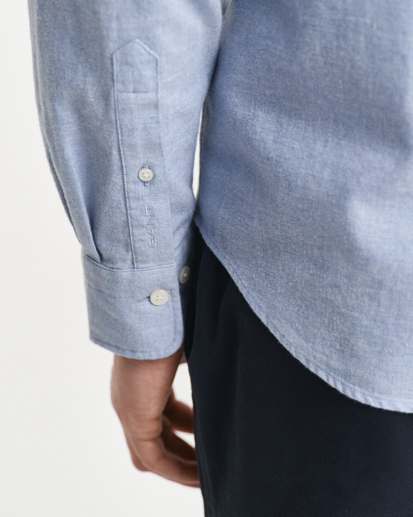 Regular Fit Melange-Flanellhemd
