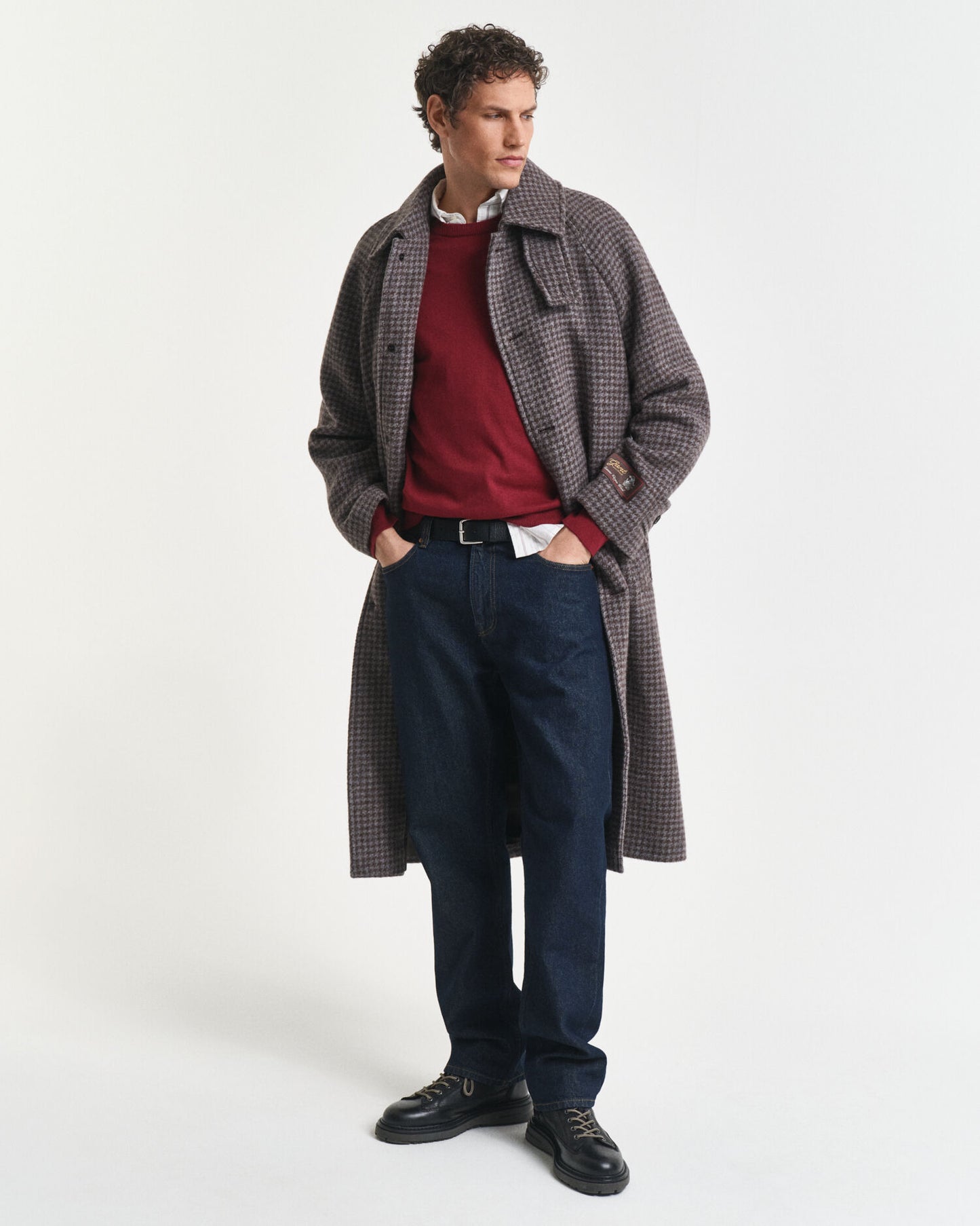 Klassischer Rundhals-Pullover aus Baumwolle