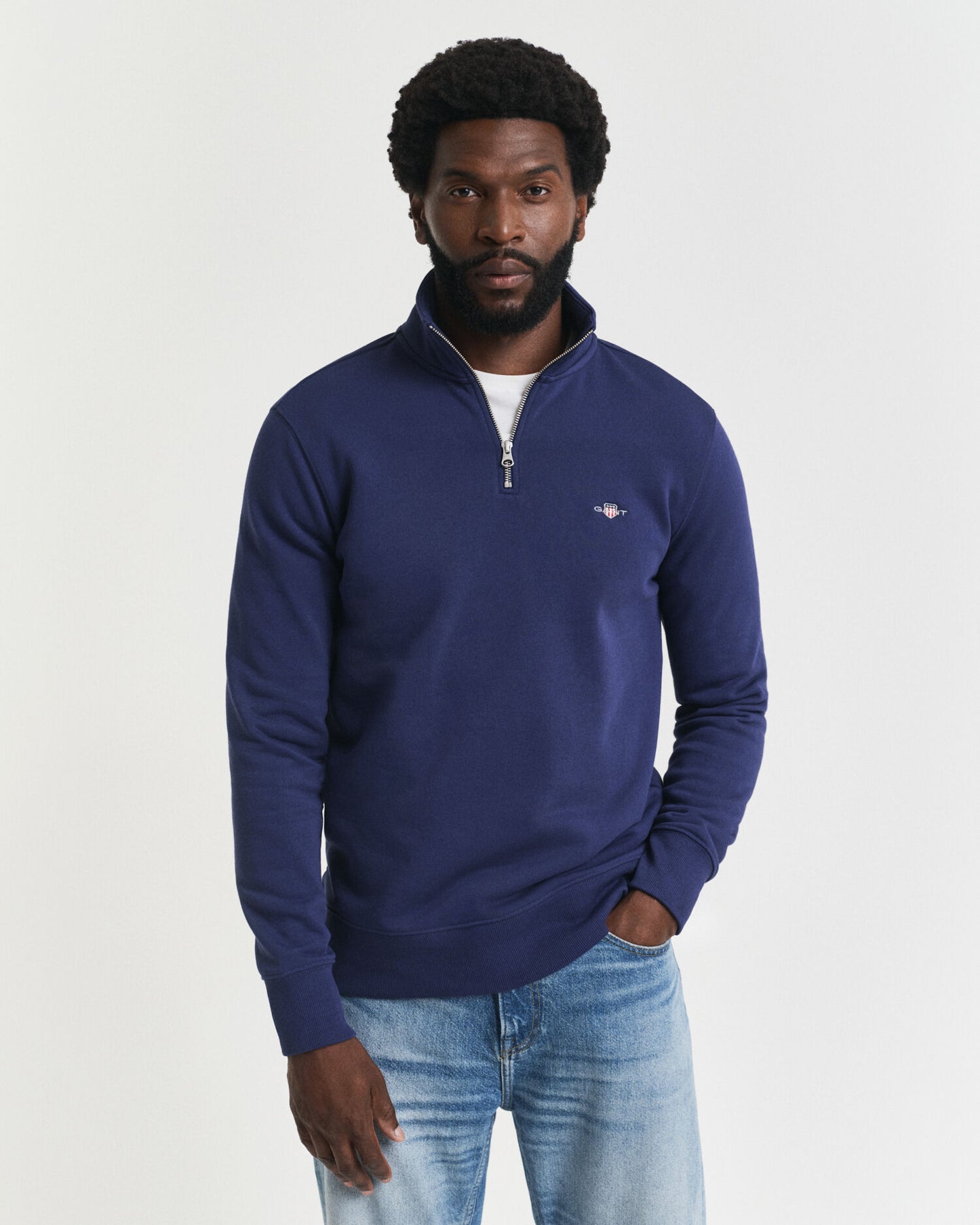 Shield-Halbreißverschluss-Sweatshirt