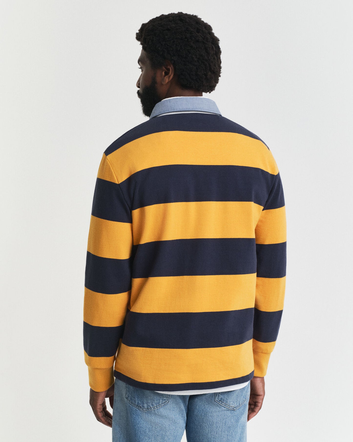 Gestreiftes Heavy Rugger mit Chambray-Kragen