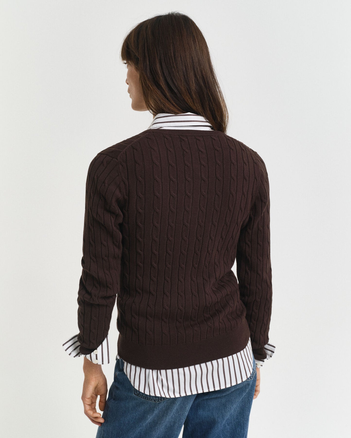 Cardigan en maille torsadée de coton stretch