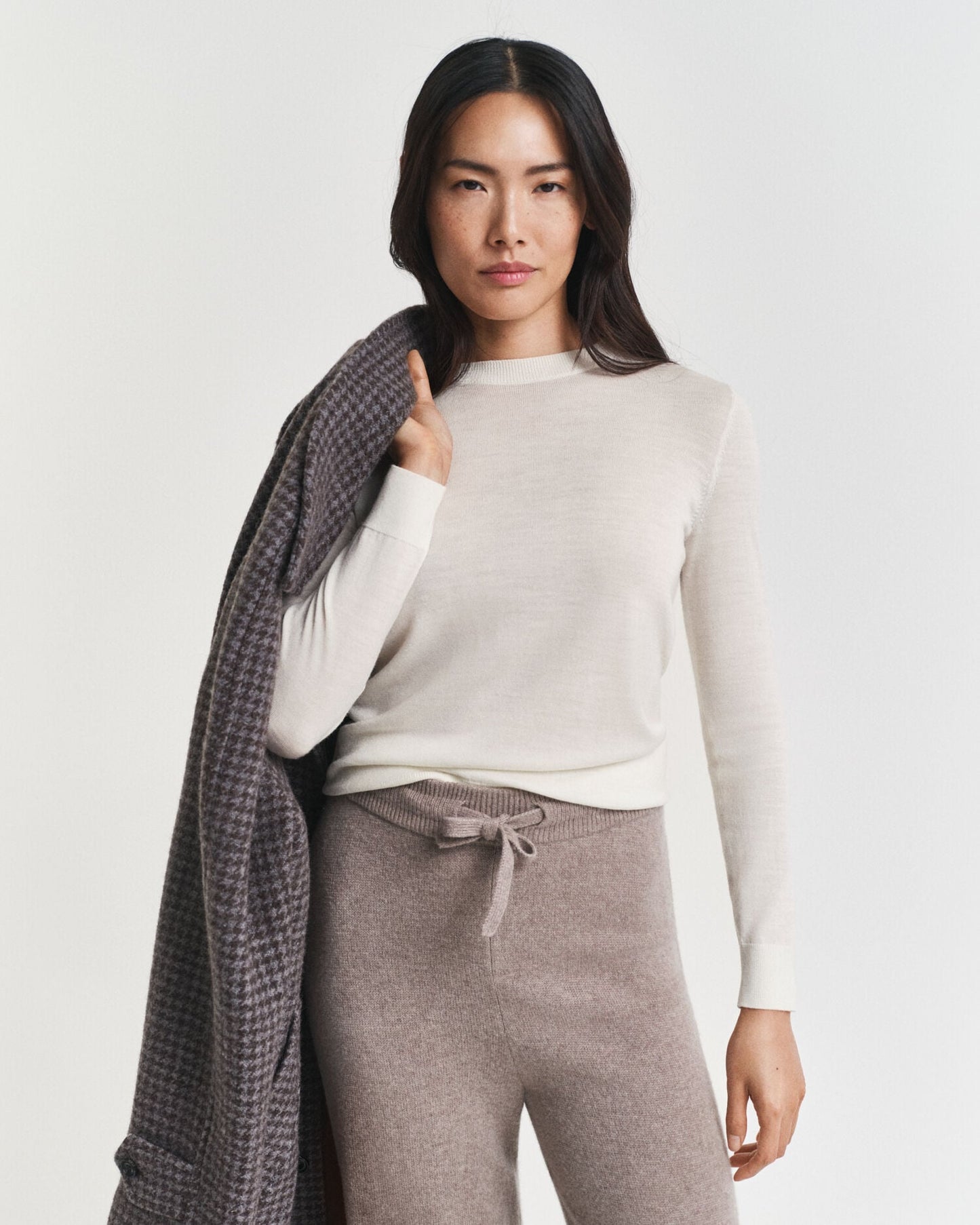 Pull col rond en laine mérinos extra fine
