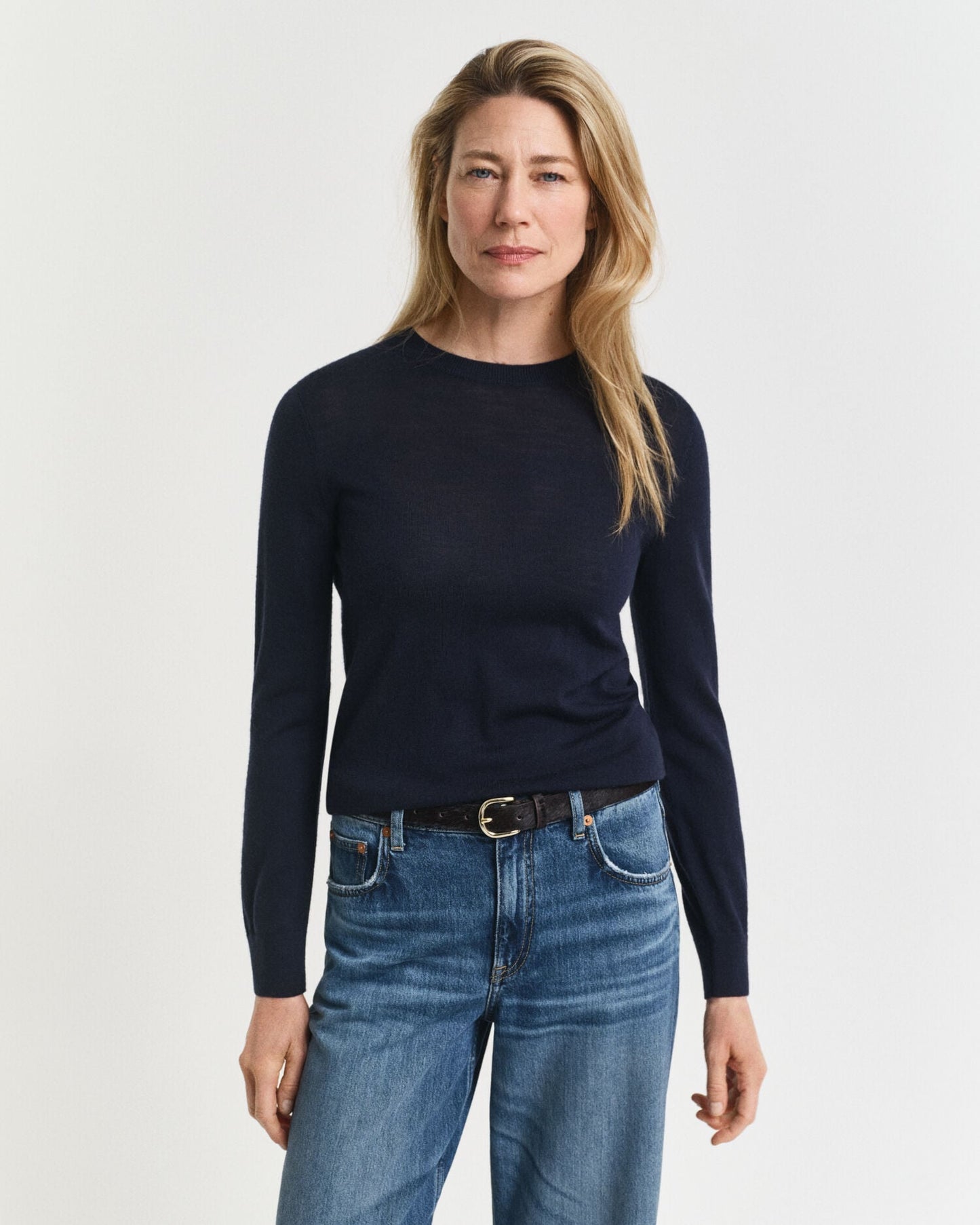 Pull col rond en laine mérinos extra fine