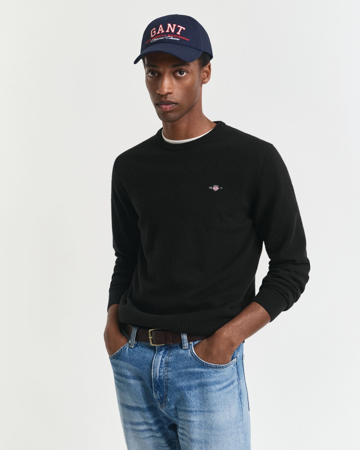 Pullover aus superfeiner Lammwolle mit Rundhalsausschnitt