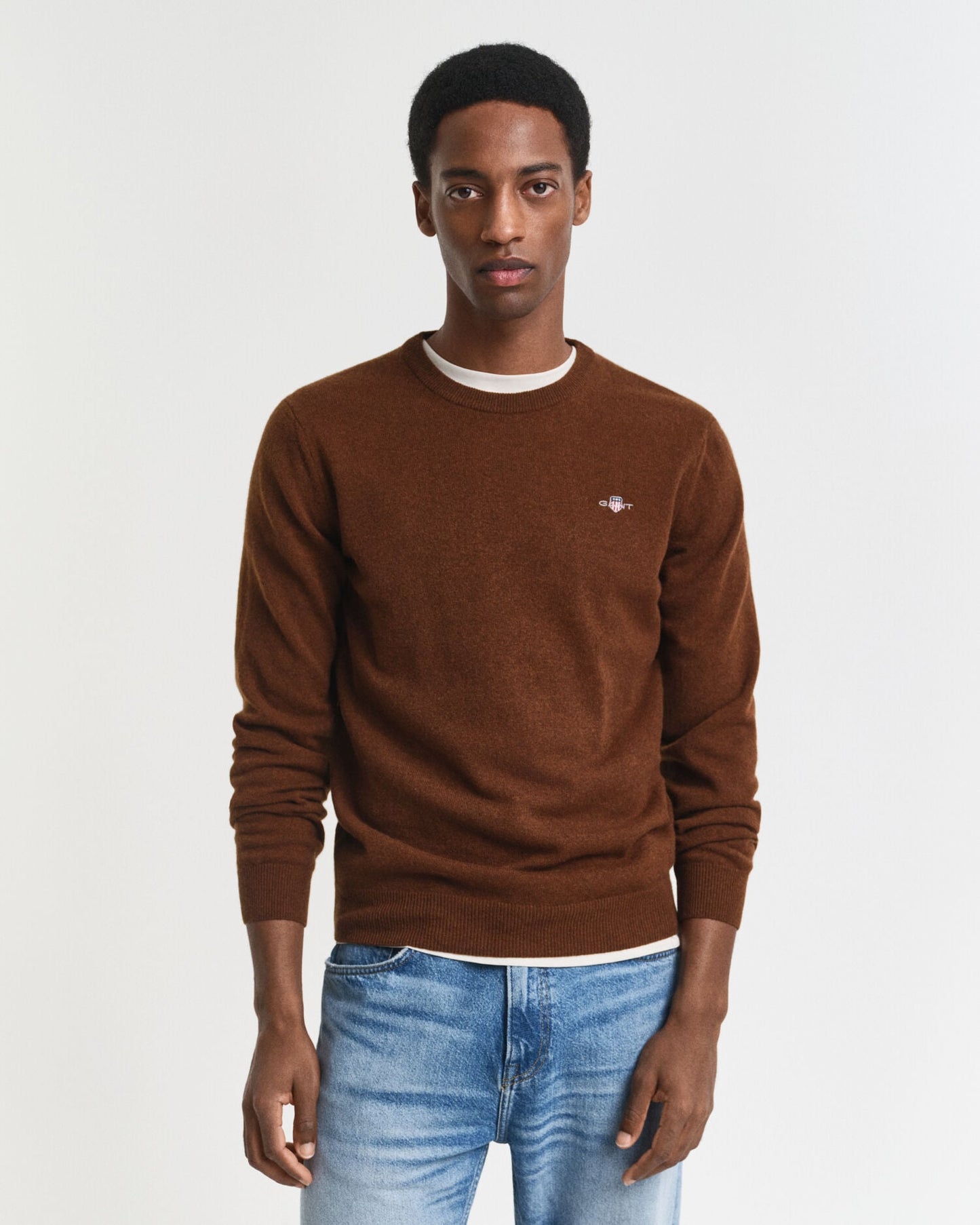 Pullover aus superfeiner Lammwolle mit Rundhalsausschnitt