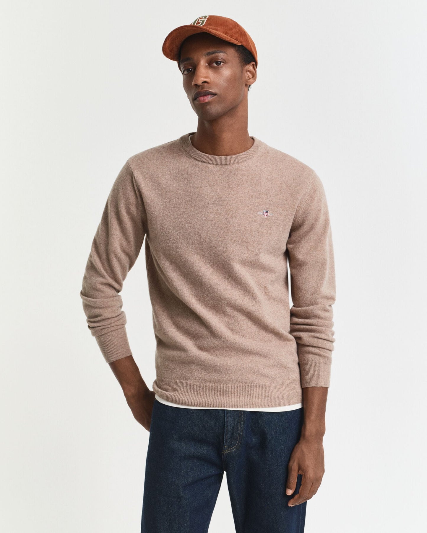 Pullover aus superfeiner Lammwolle mit Rundhalsausschnitt