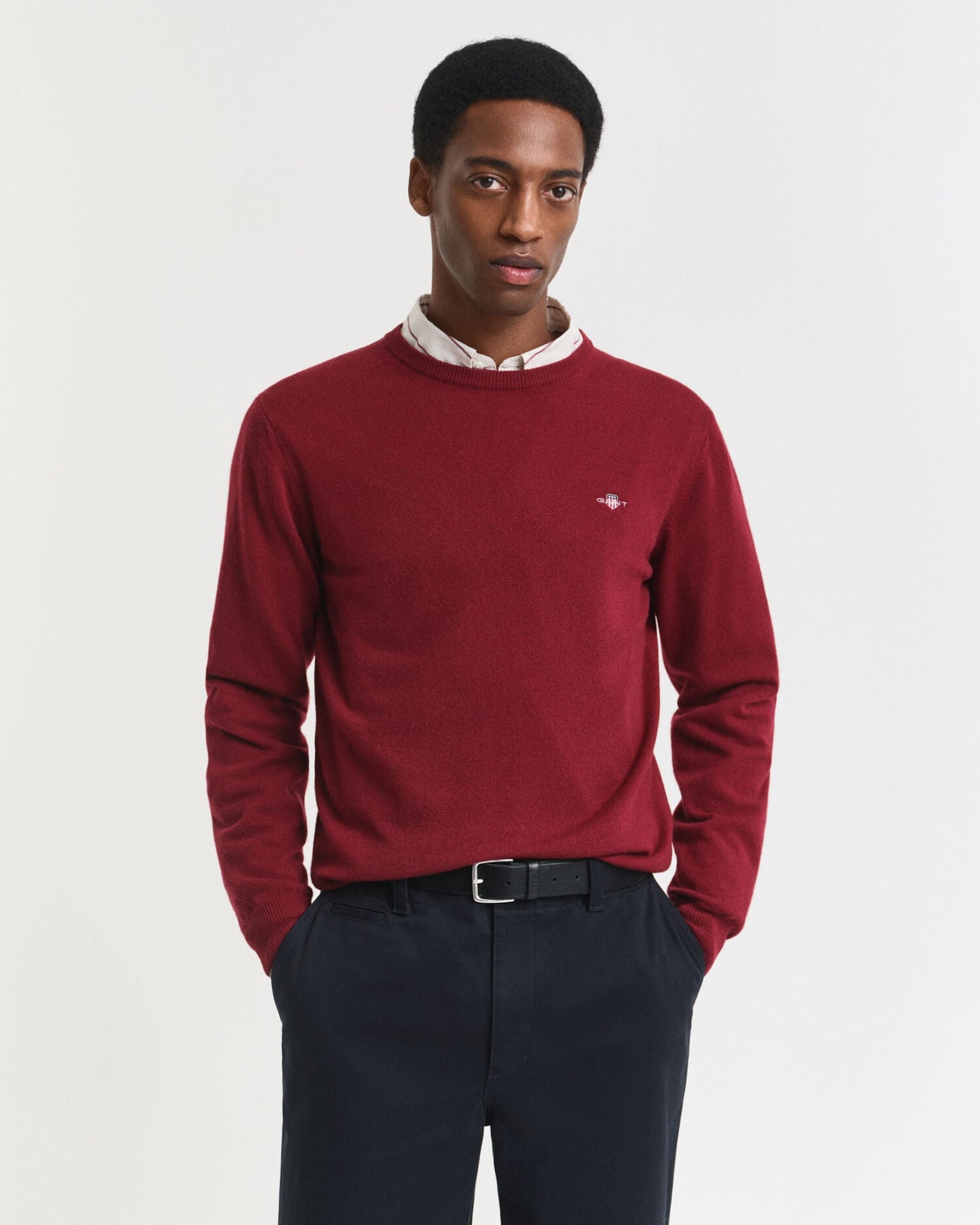 Pullover mit Rundhalsausschnitt aus superfeiner Lammwolle