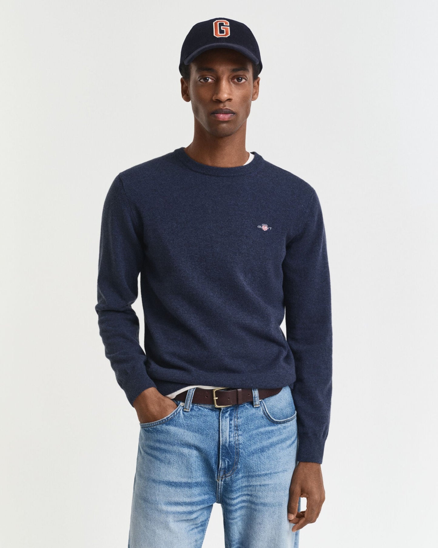 Pullover mit Rundhalsausschnitt aus superfeiner Lammwolle