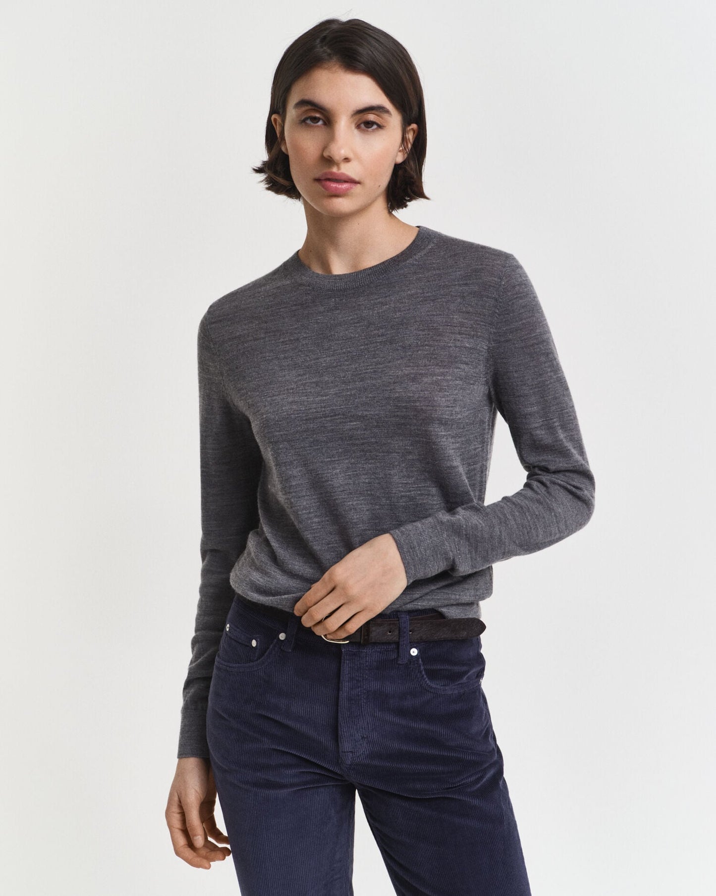 Pull col rond en laine mérinos extra fine