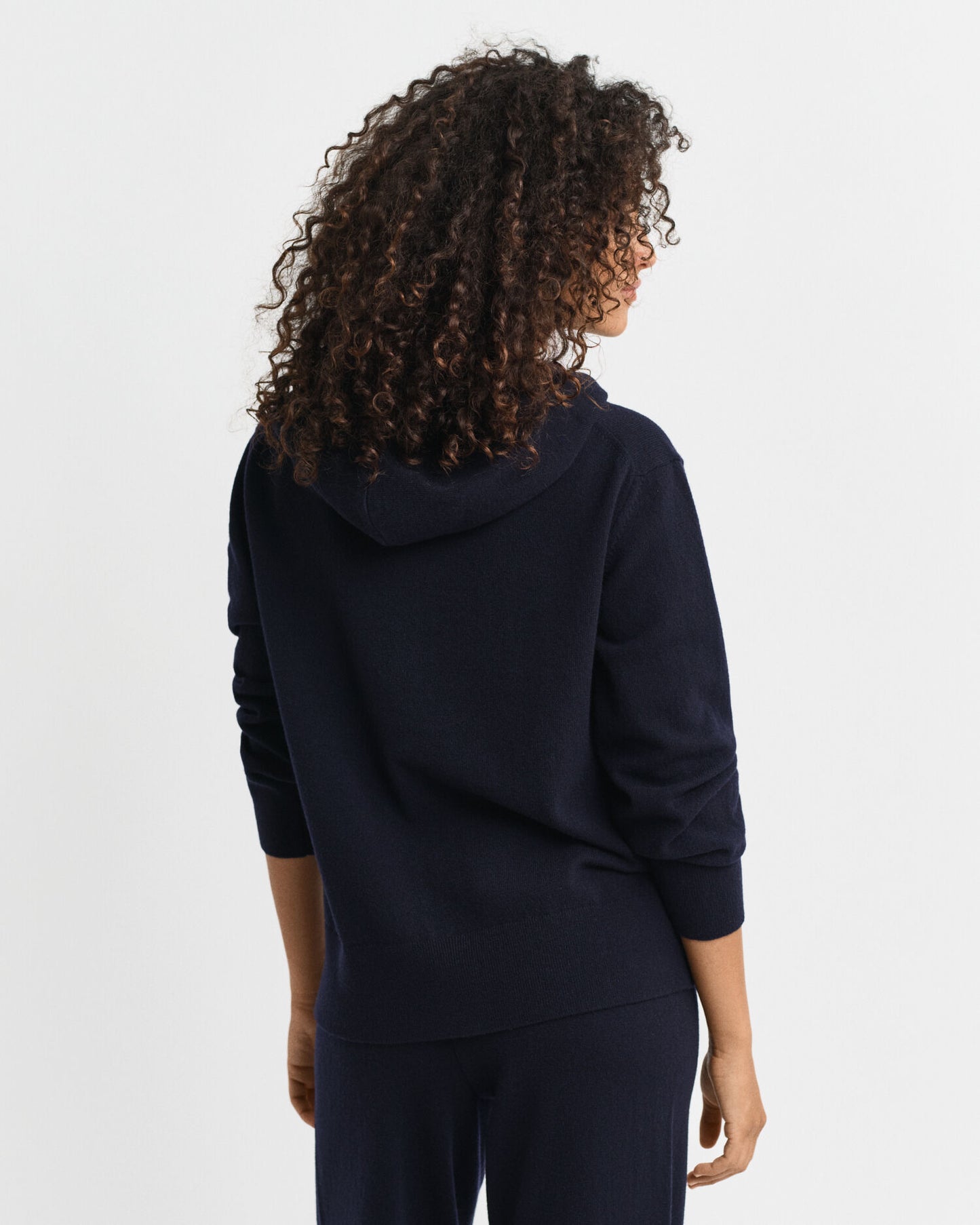 Sweat à capuche zippé en agneau superfine