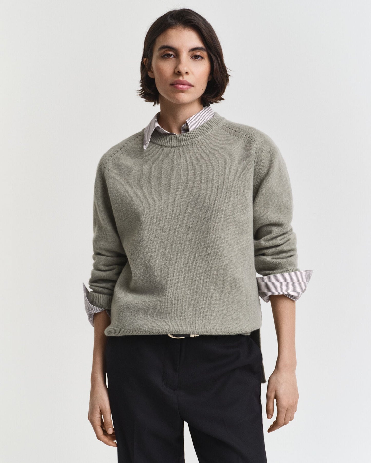 Pull ras-du-cou en doux mélange laine et cachemire