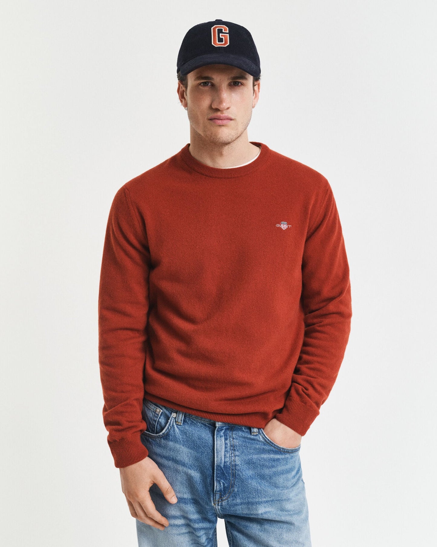 Pullover aus superfeiner Lammwolle mit Rundhalsausschnitt