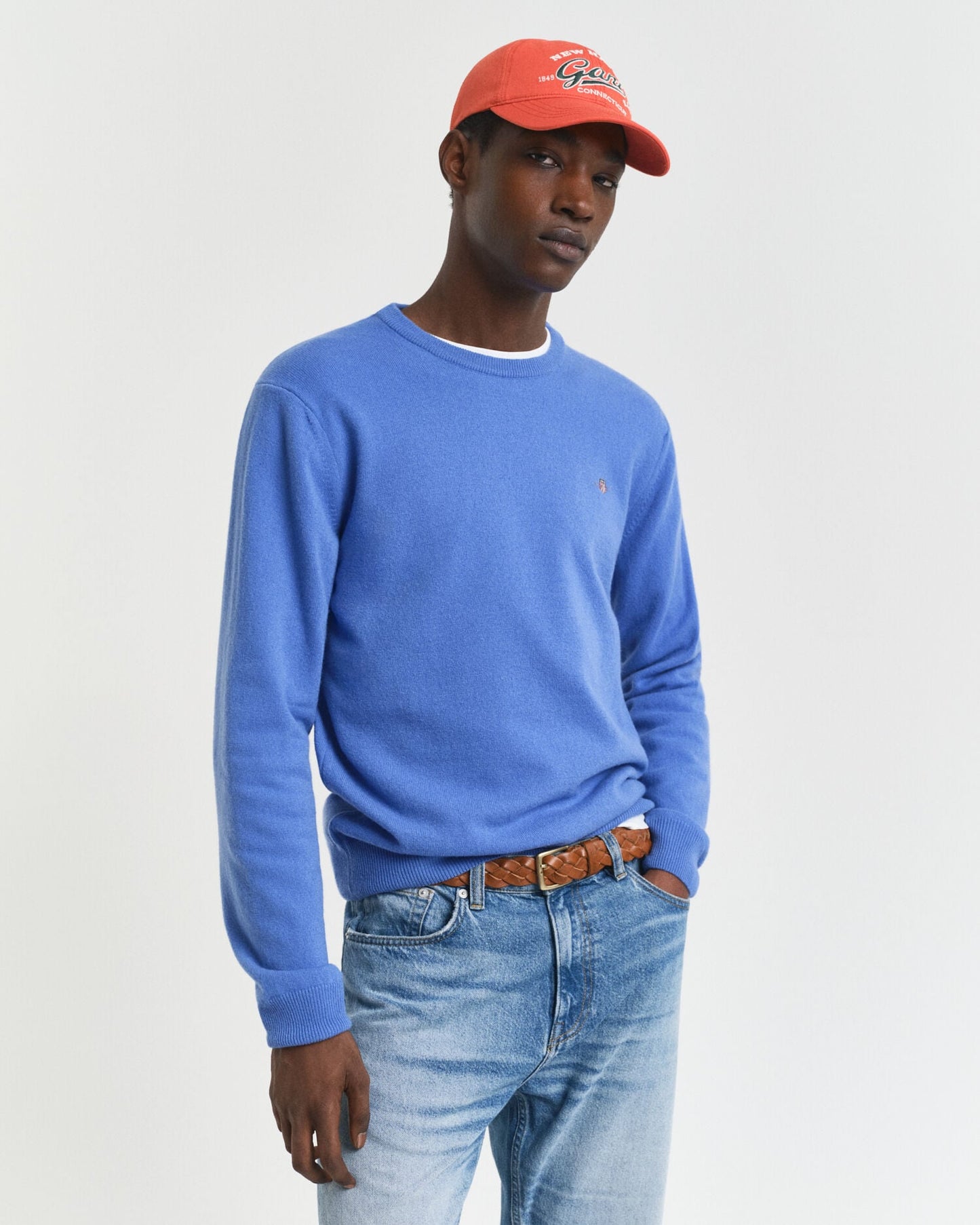 Pullover mit Rundhalsausschnitt aus superfeiner Lammwolle