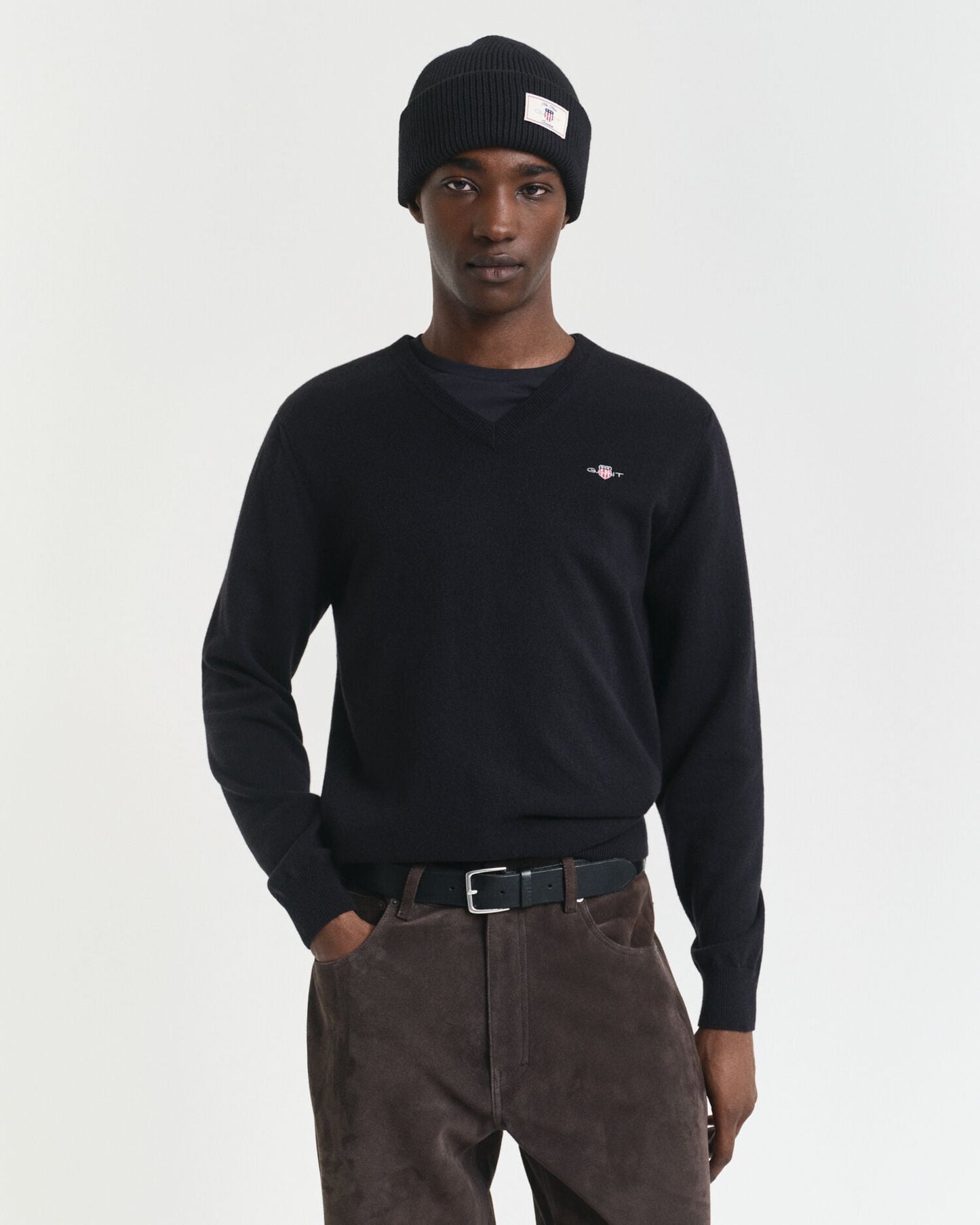 Feinste Lammwolle V-Ausschnitt Pullover