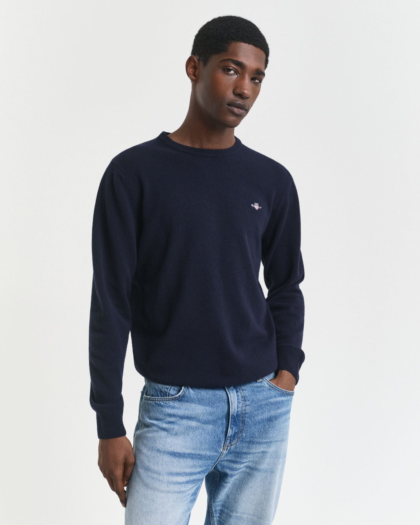 Pullover aus superfeiner Lammwolle mit Rundhalsausschnitt