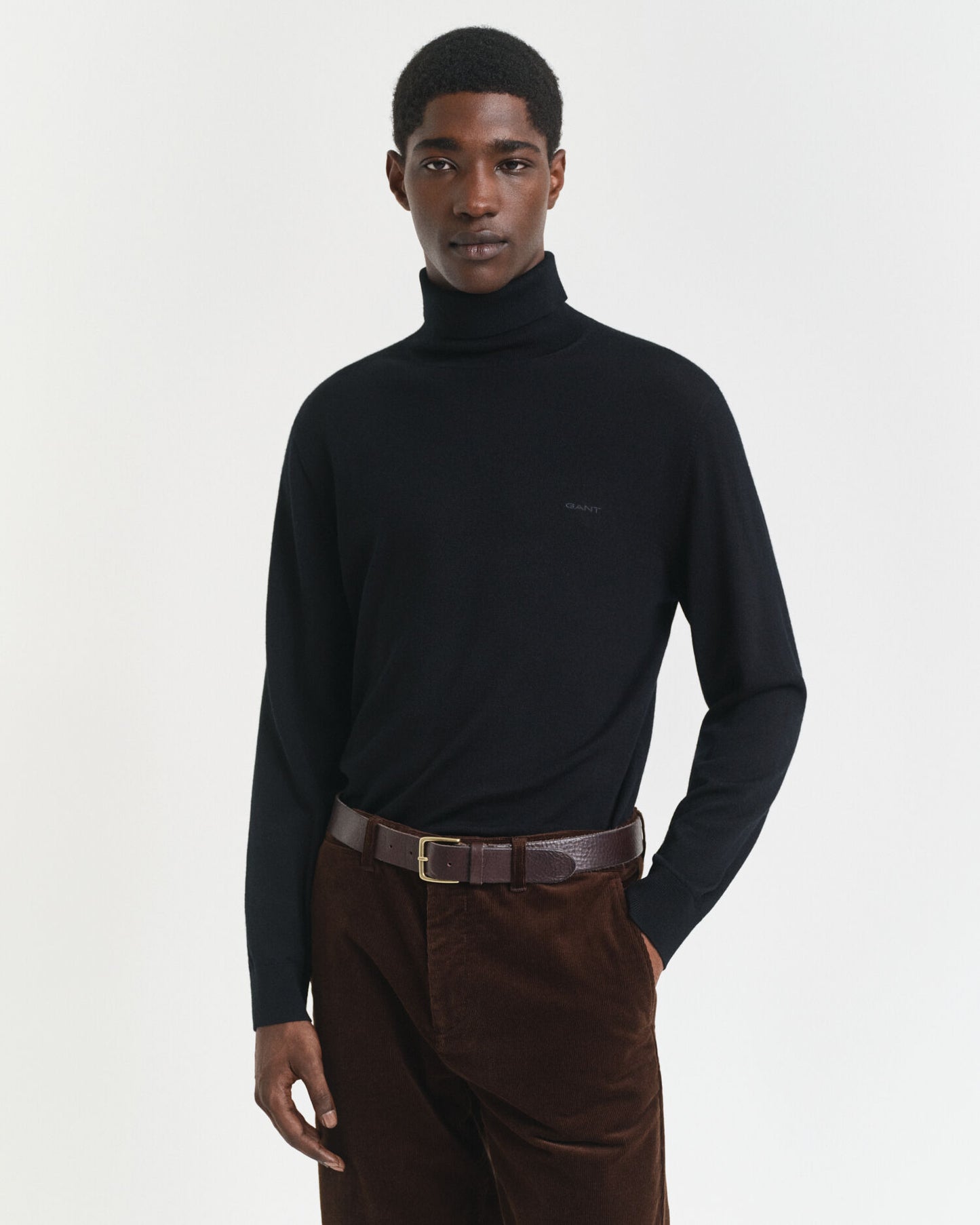 Rollkragenpullover aus extrafeiner Merinowolle