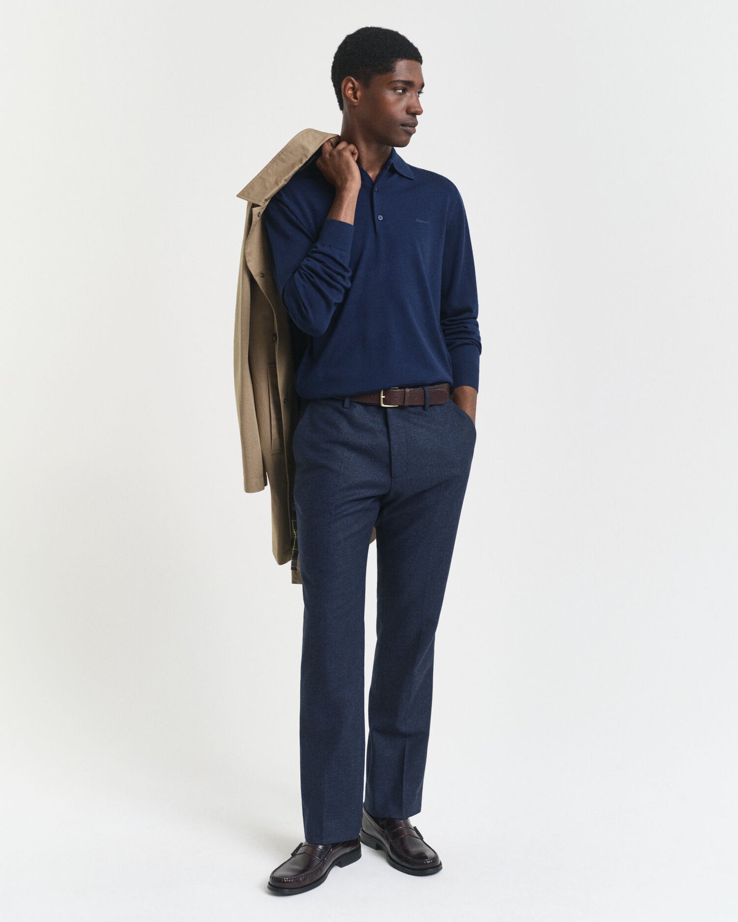 Polo-Pullover aus extrafeiner Merinowolle