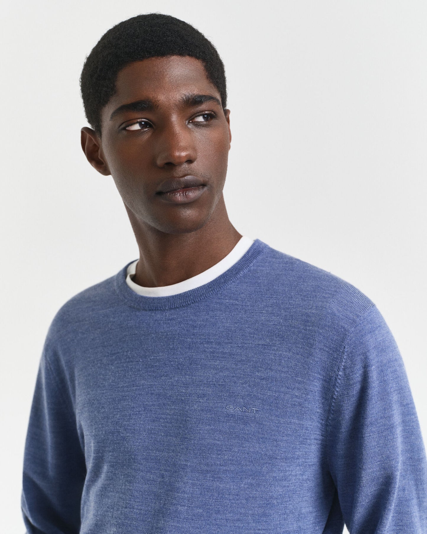 Pull ras du cou en laine mérinos extra fine