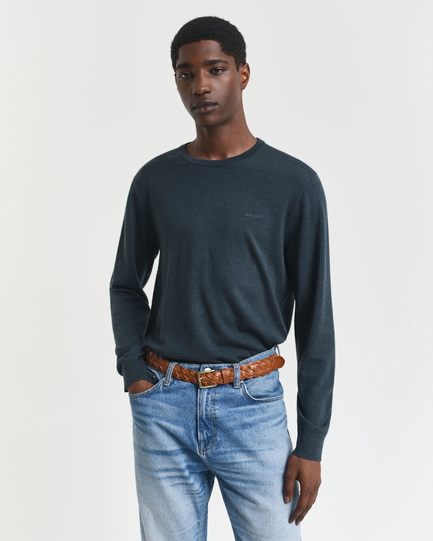 Pull ras-du-cou en laine mérinos extrafine