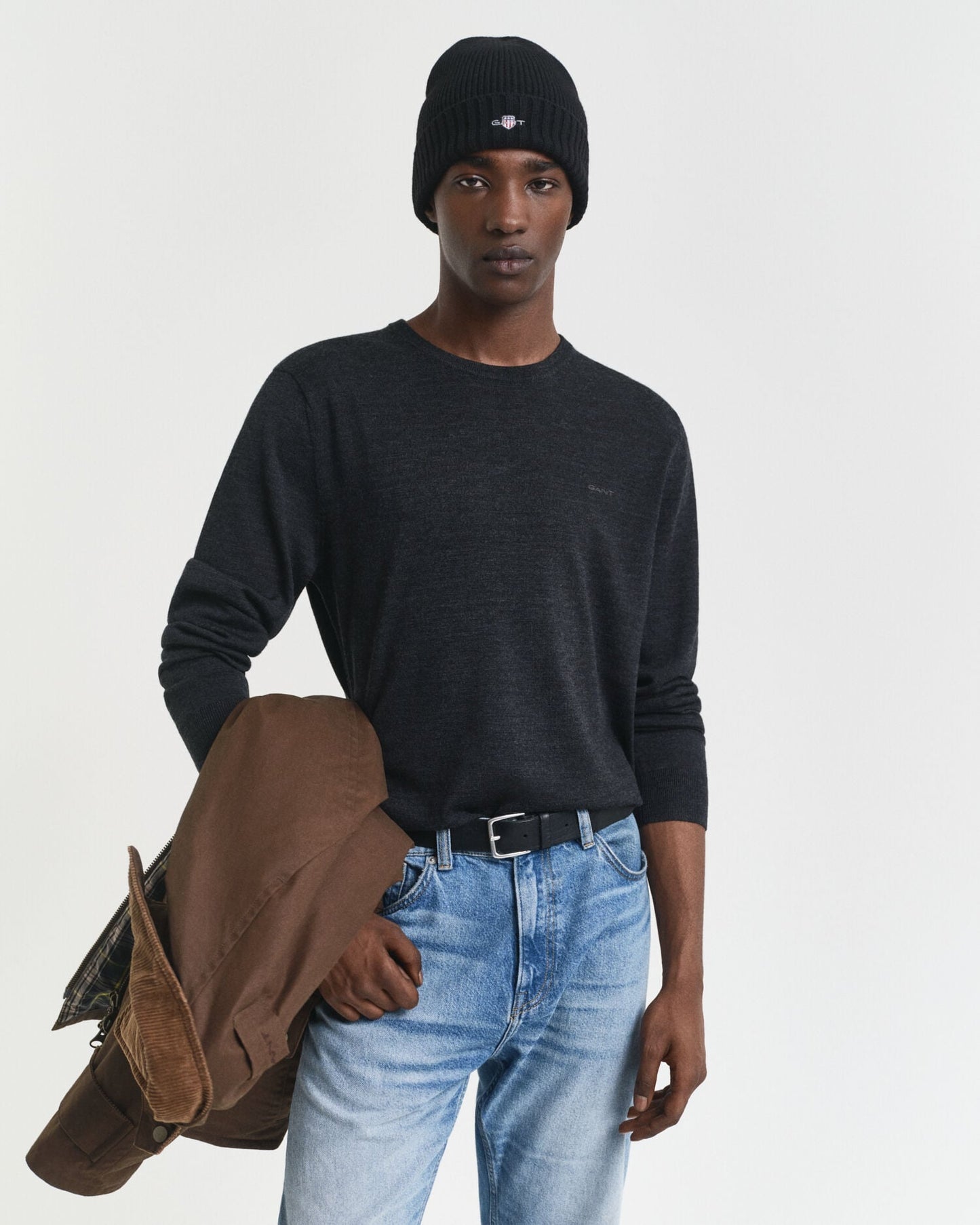 Pull en maille ras du cou 100 % mérinos extrafin