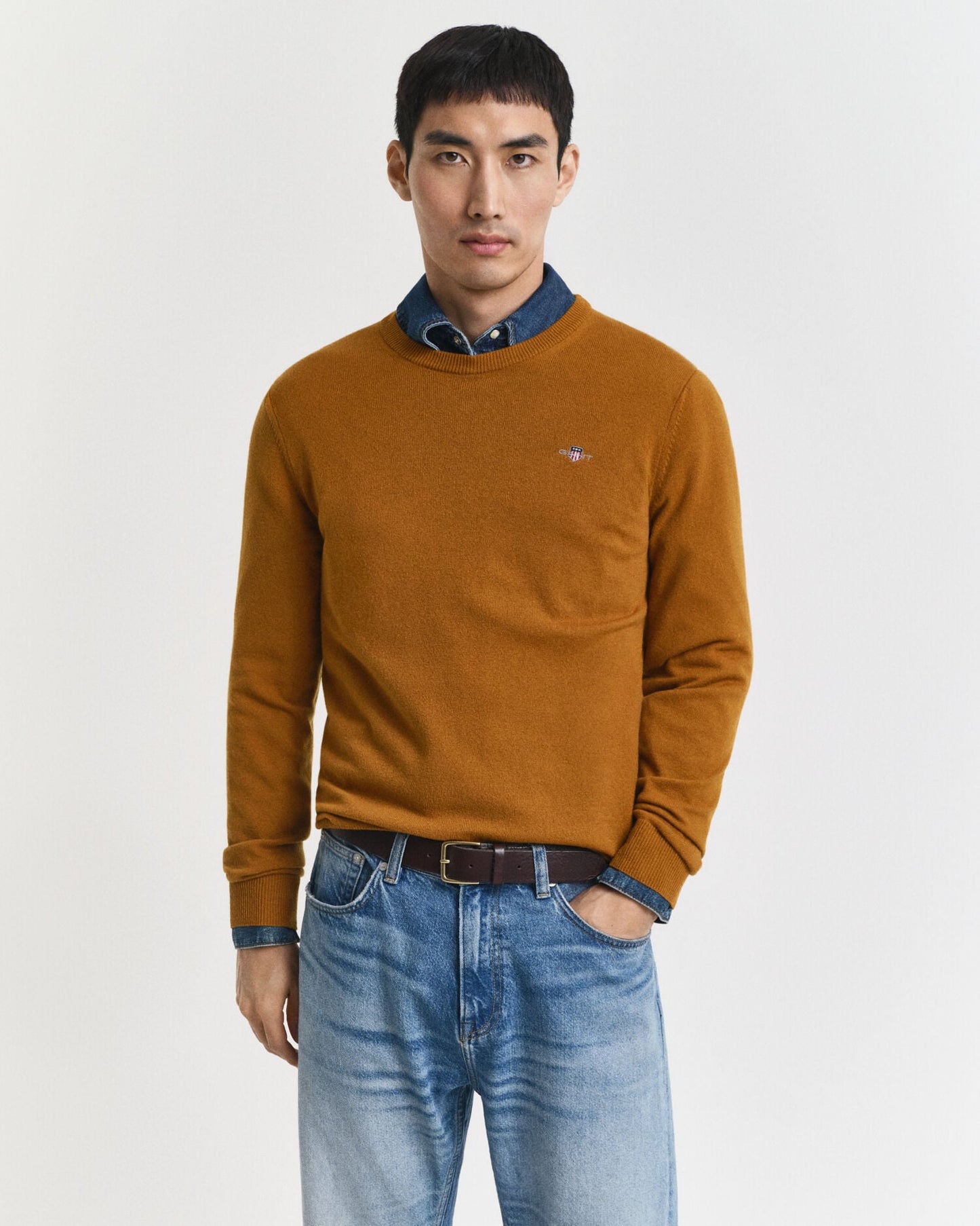 Pullover aus superfeiner Lammwolle mit Rundhalsausschnitt