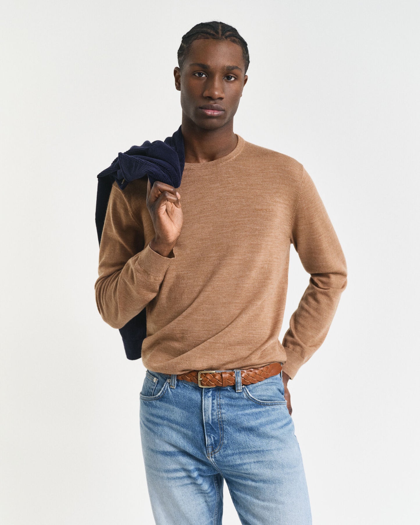 Pull ras du cou en laine mérinos extra fine