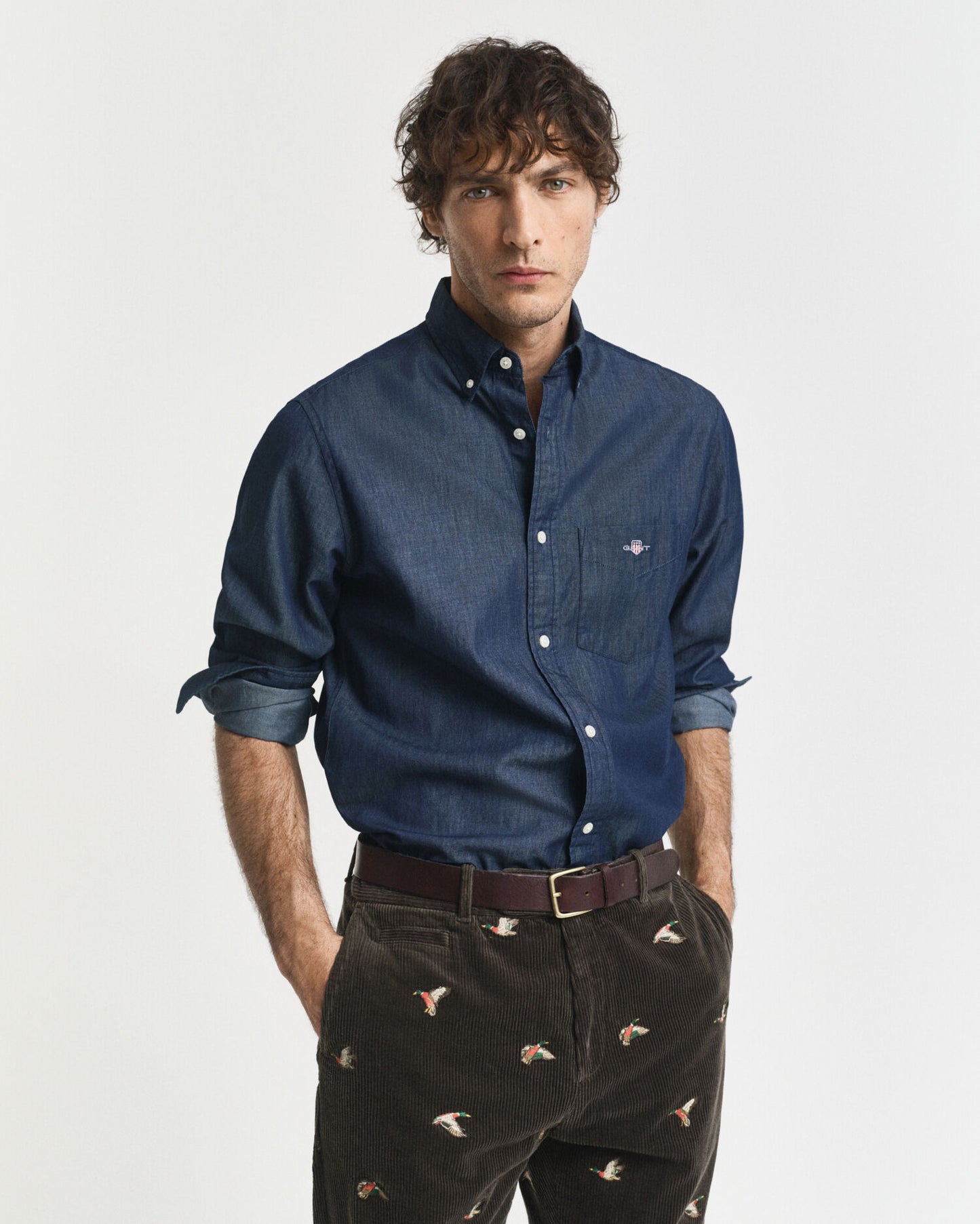 Regular Fit Indigohemd