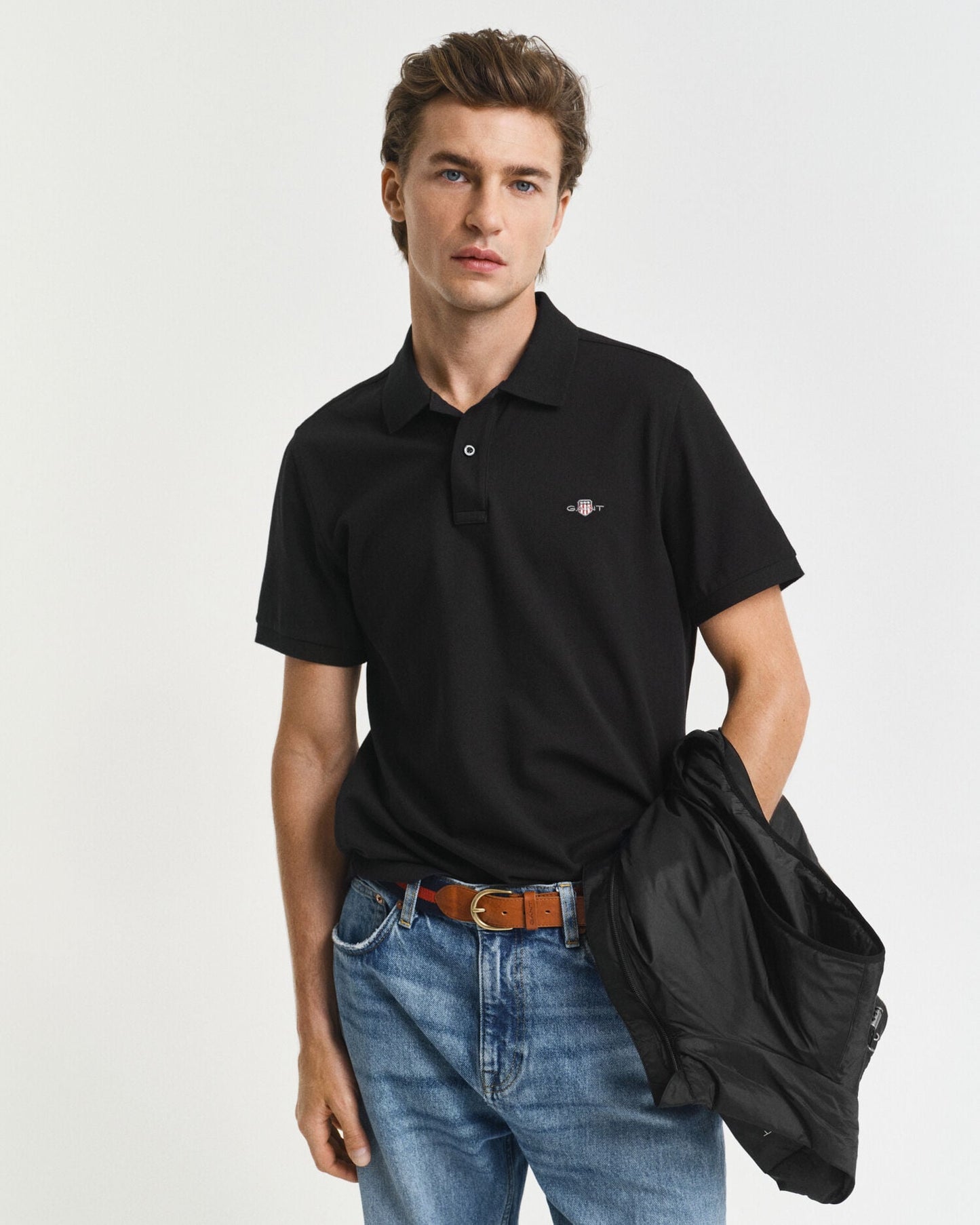 Regular Fit Shield Pique Polo Shirt